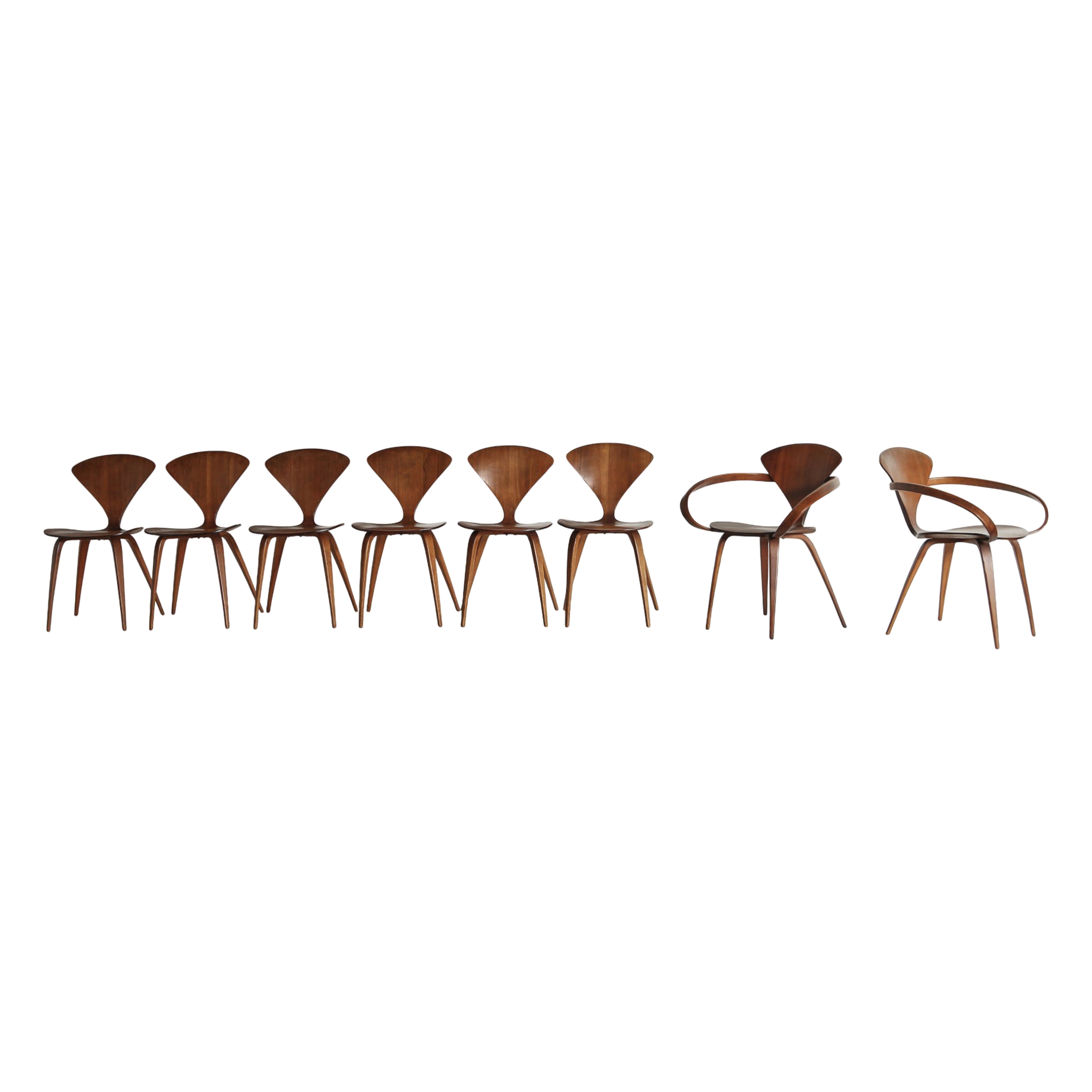Set of Norman Cherner Dining Chairs, USA, 1960s For Sale