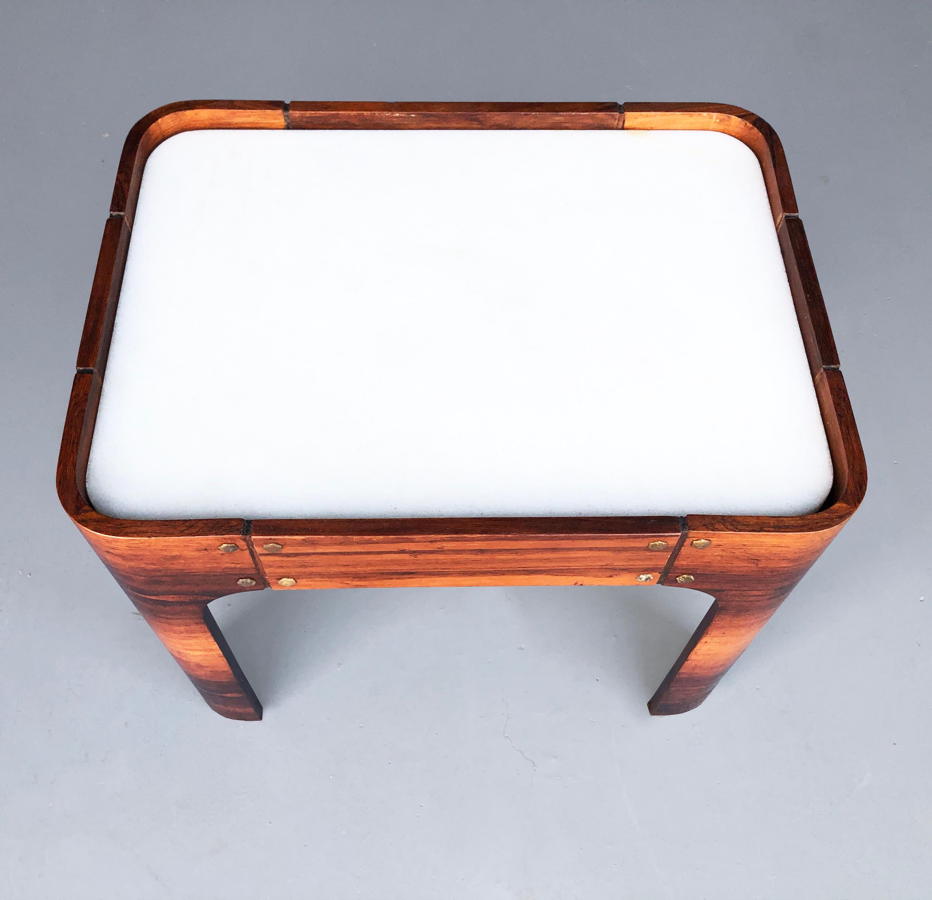 Set of Novo Rumo wood & Marble Coffee table & Side Tables. Brazil, 1960s 3