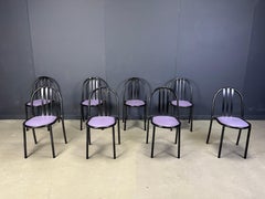 Set of Nr 222 chairs by Robert Mallet-Stevens, 1980s, Set of 8
