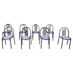 Set of Nr 222 chairs by Robert Mallet-Stevens, 1980s, Set of 8