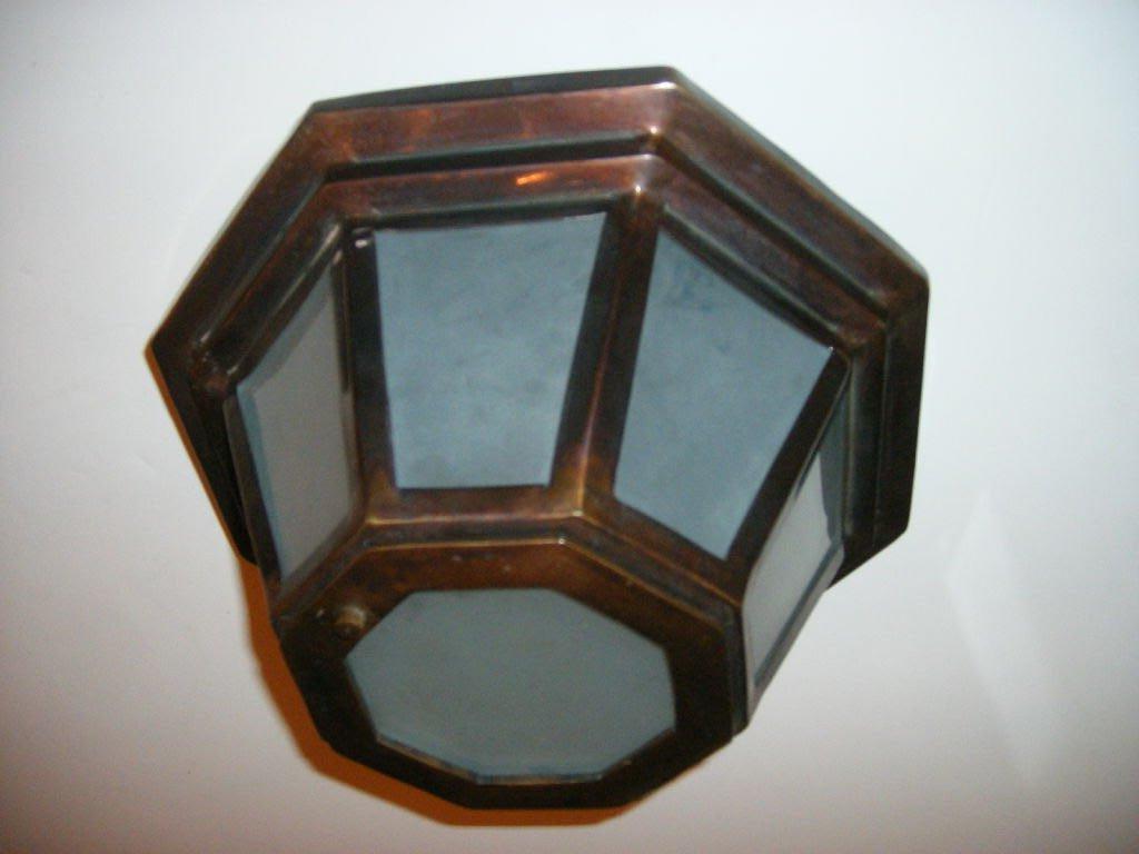 Mid-20th Century Set of Octagonal Flush Mounted Fixtures, Sold Individually For Sale