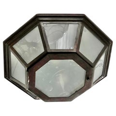 Set of Octagonal Flush Mounted Light Fixtures, Sold Individually