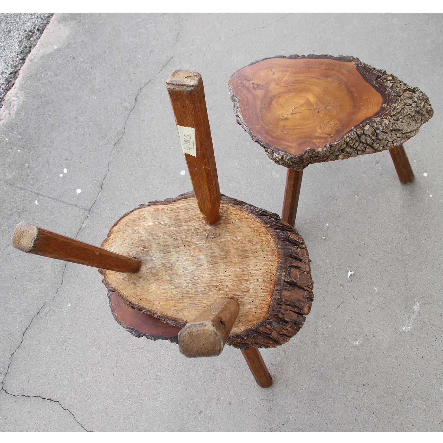 Set of Live Edge Side Tables For Sale 1