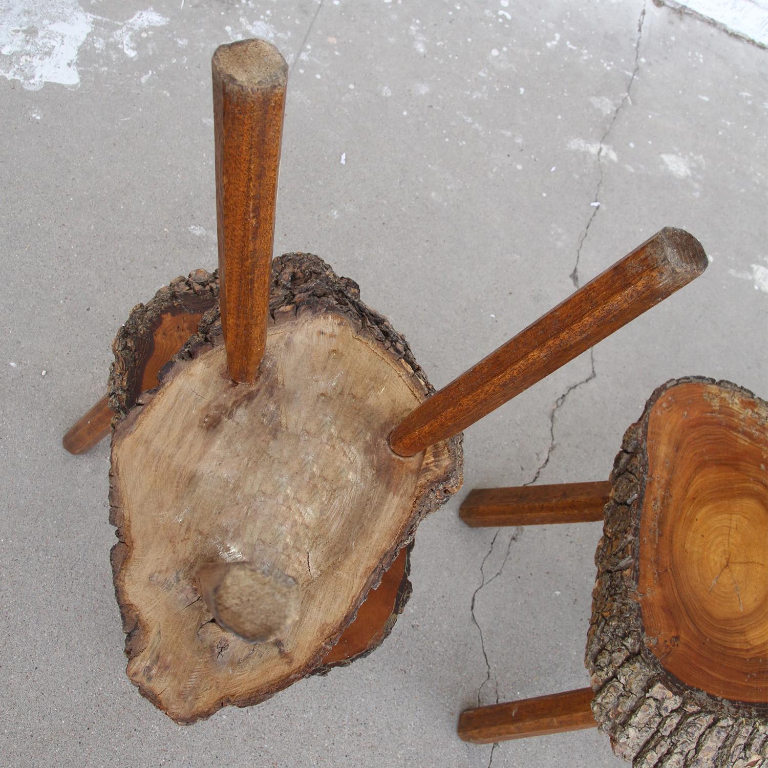 Set of Live Edge Side Tables For Sale 2