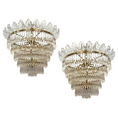 Set of of Neoclassic Crystal Light Fixtures. Sold Individually.