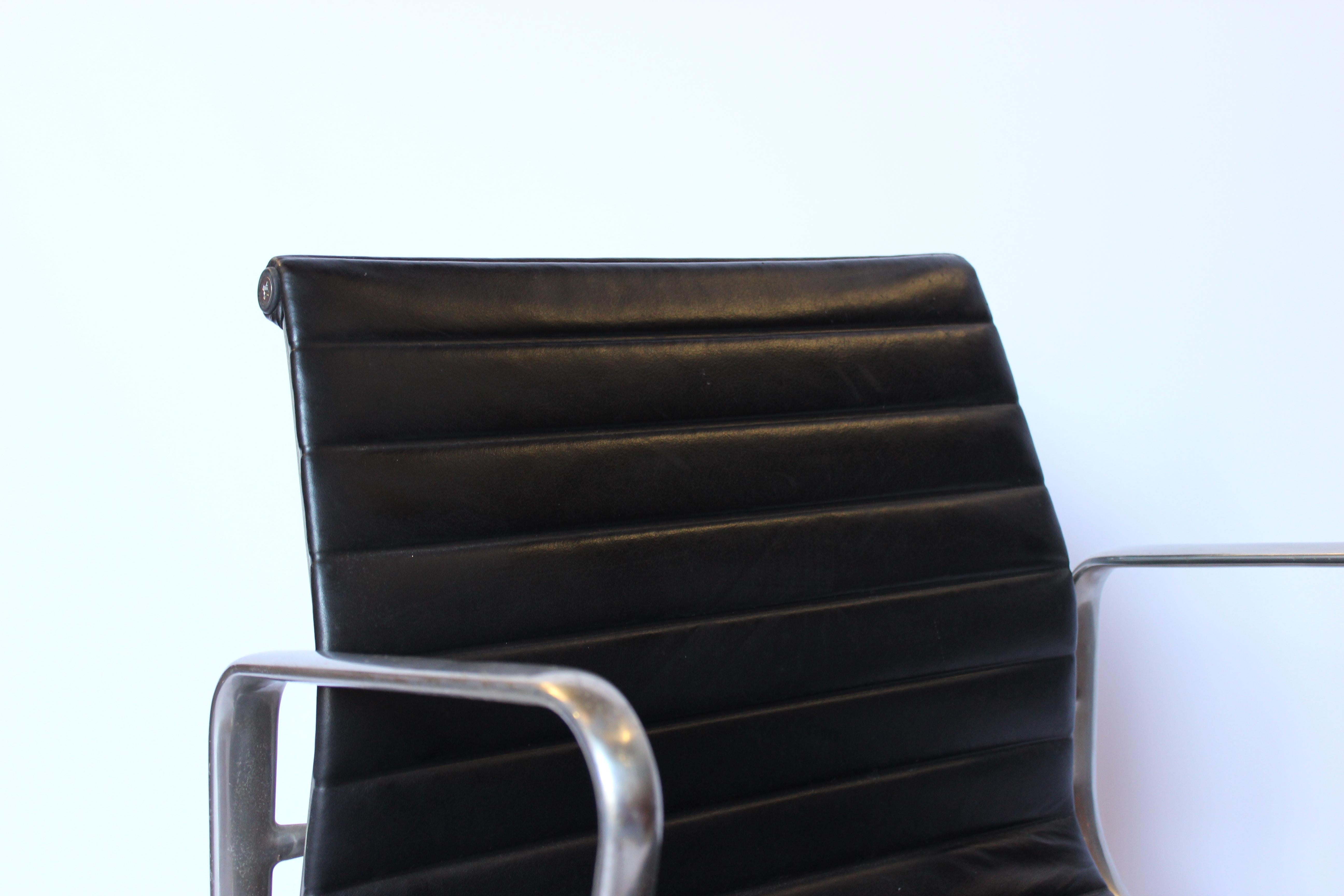 Scandinavian Modern Set of Office Chairs, Model EA 107, Charles and Ray Eames, 1970s For Sale