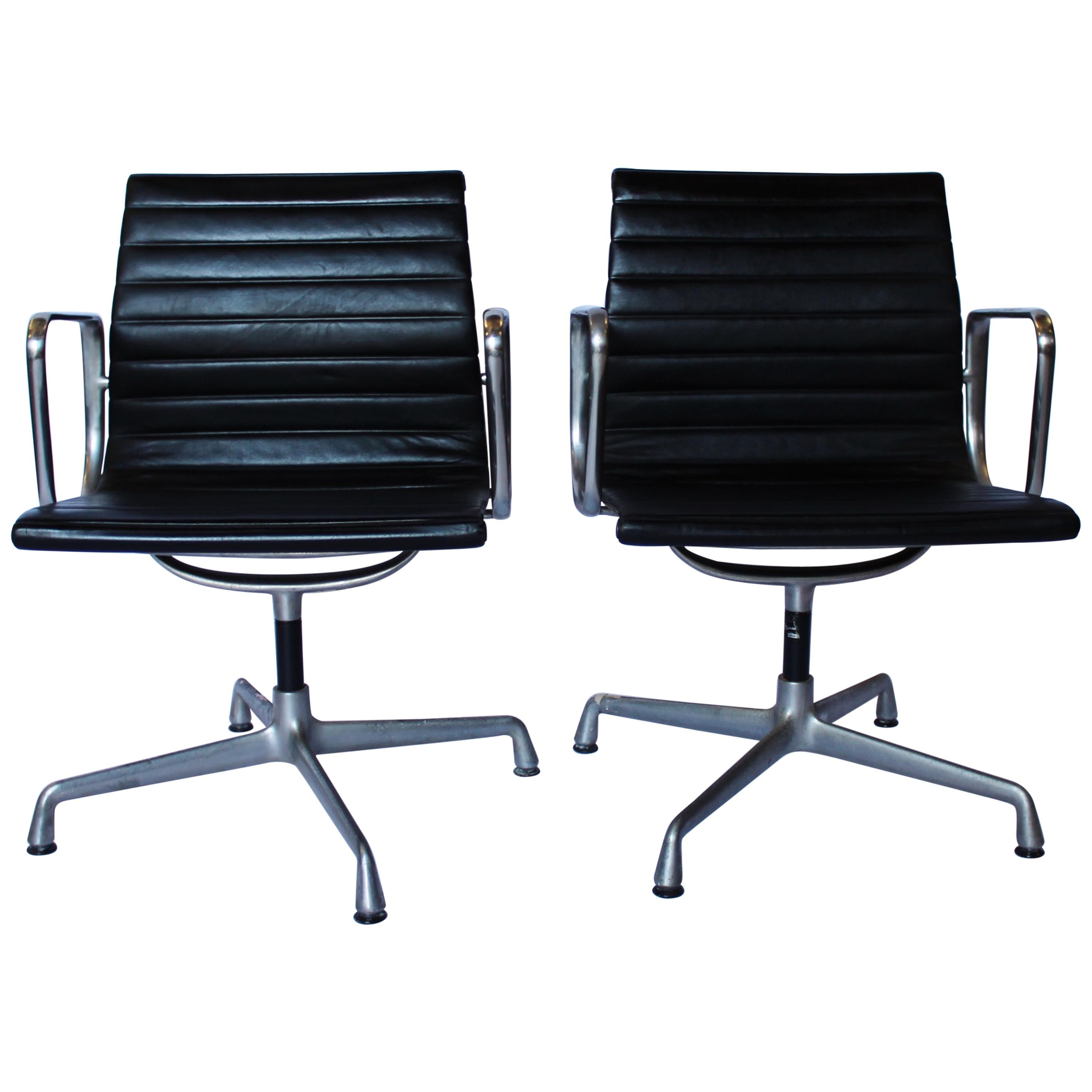 Set of Office Chairs, Model EA 107, Charles and Ray Eames, 1970s For Sale