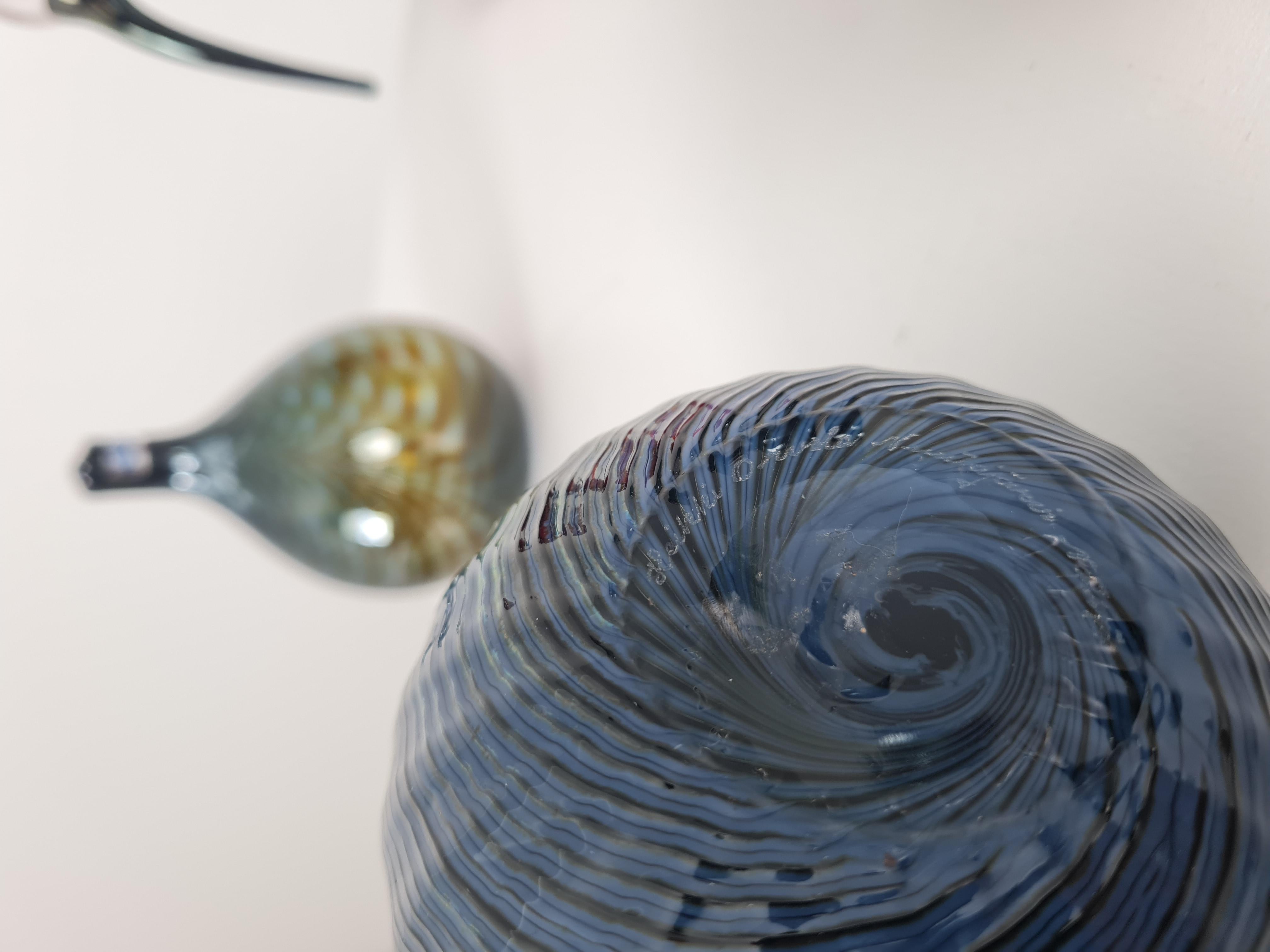 Set di uccelli e bottiglie Oiva Toikka, Ibis rosso, Pheseant, Iittala e Nuutajärvi in vendita 6