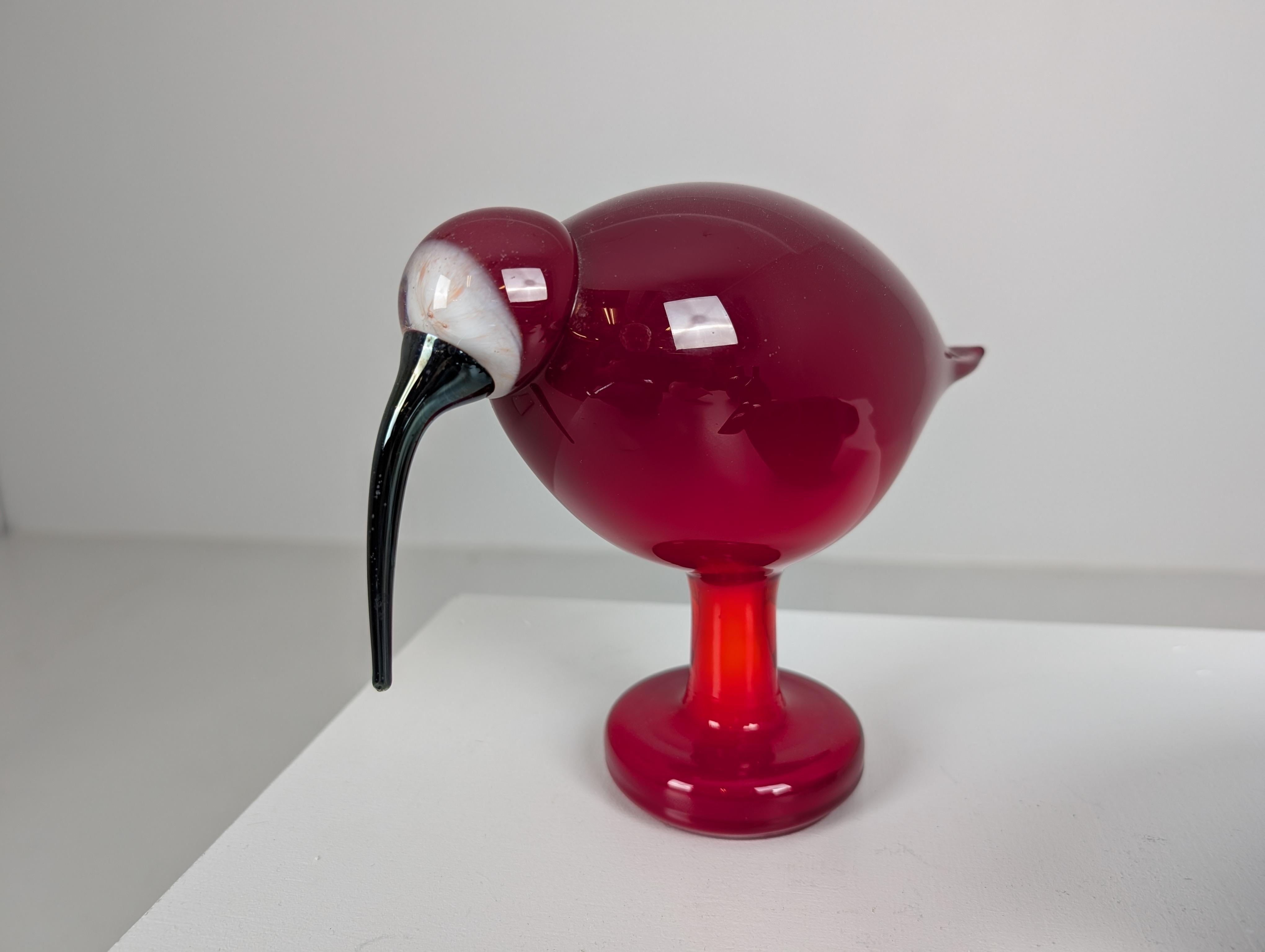 Set di uccelli e bottiglie Oiva Toikka, Ibis rosso, Pheseant, Iittala e Nuutajärvi in vendita 7