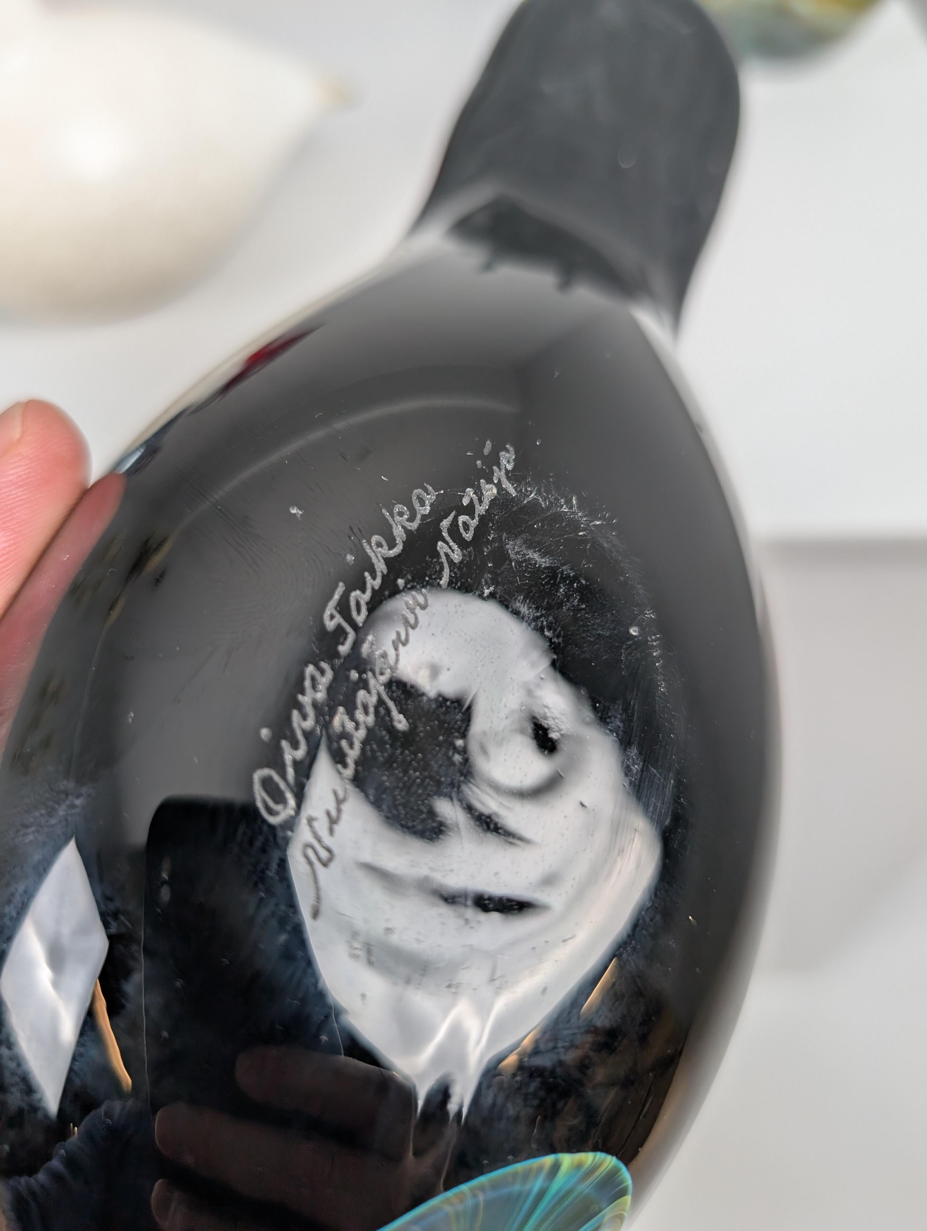 Set di uccelli e bottiglie Oiva Toikka, Ibis rosso, Pheseant, Iittala e Nuutajärvi in vendita 8