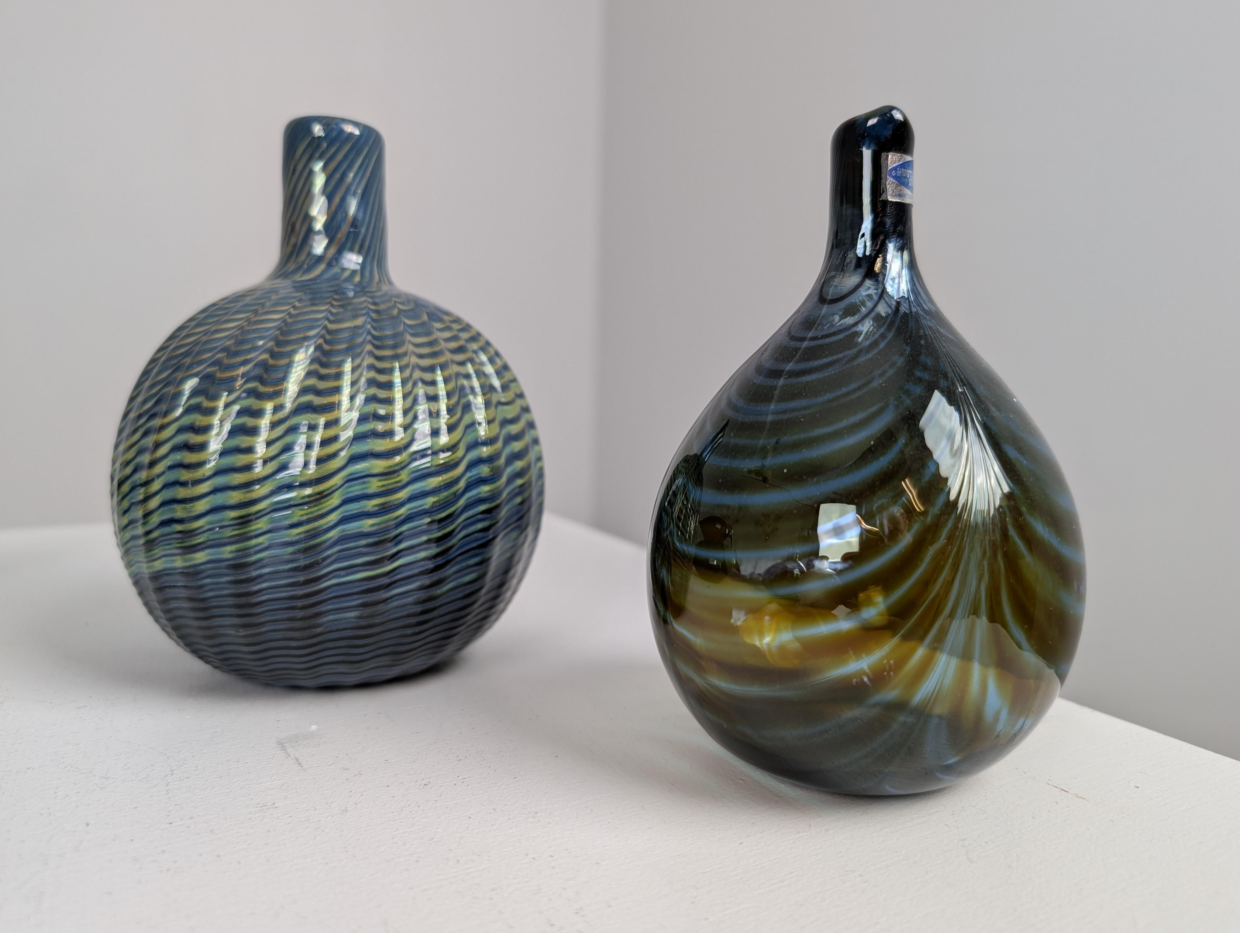 Set di uccelli e bottiglie Oiva Toikka, Ibis rosso, Pheseant, Iittala e Nuutajärvi in vendita 1