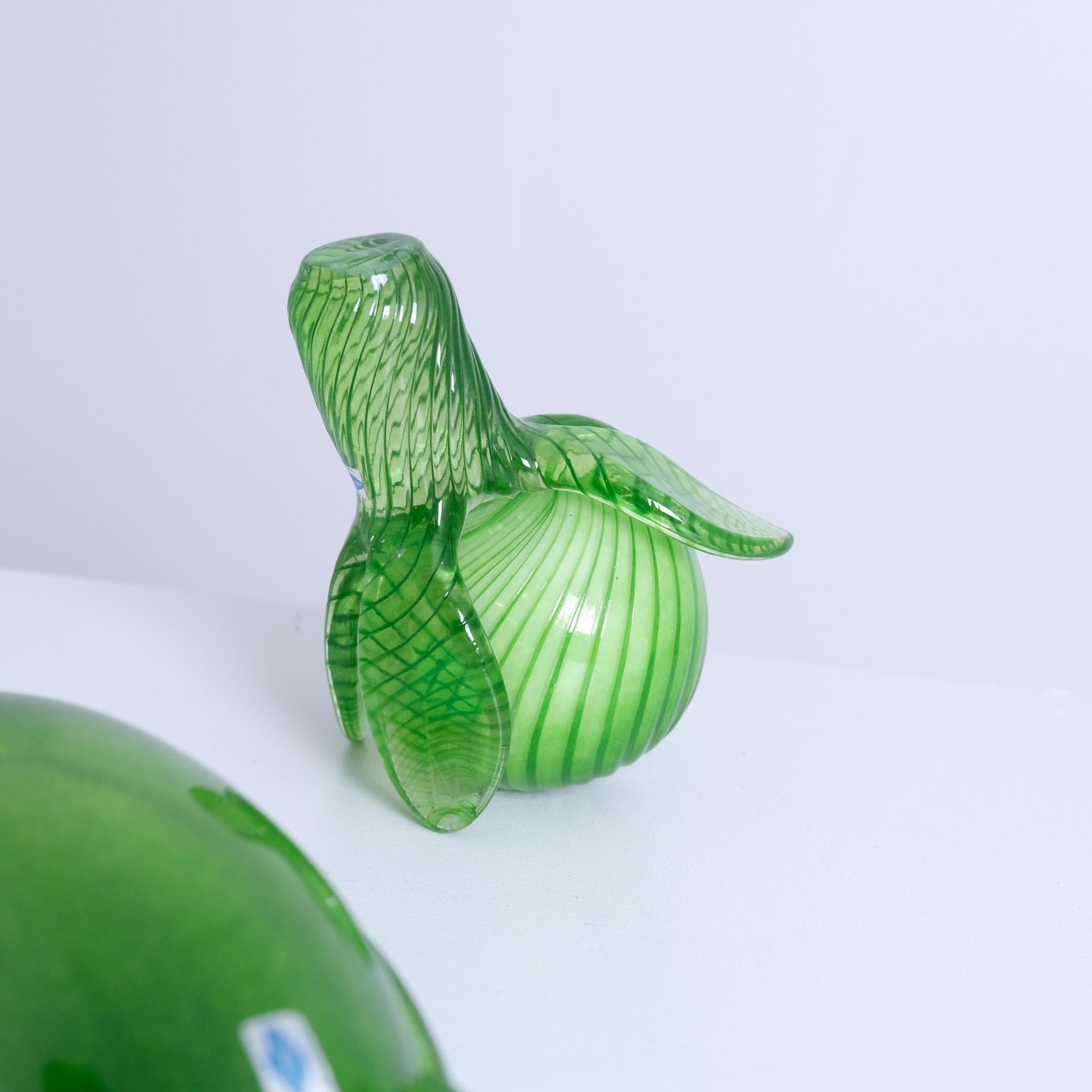Set of Oiva Toikka Glass Sculptures, Green Vegetables, Nuutajärvi For Sale 9