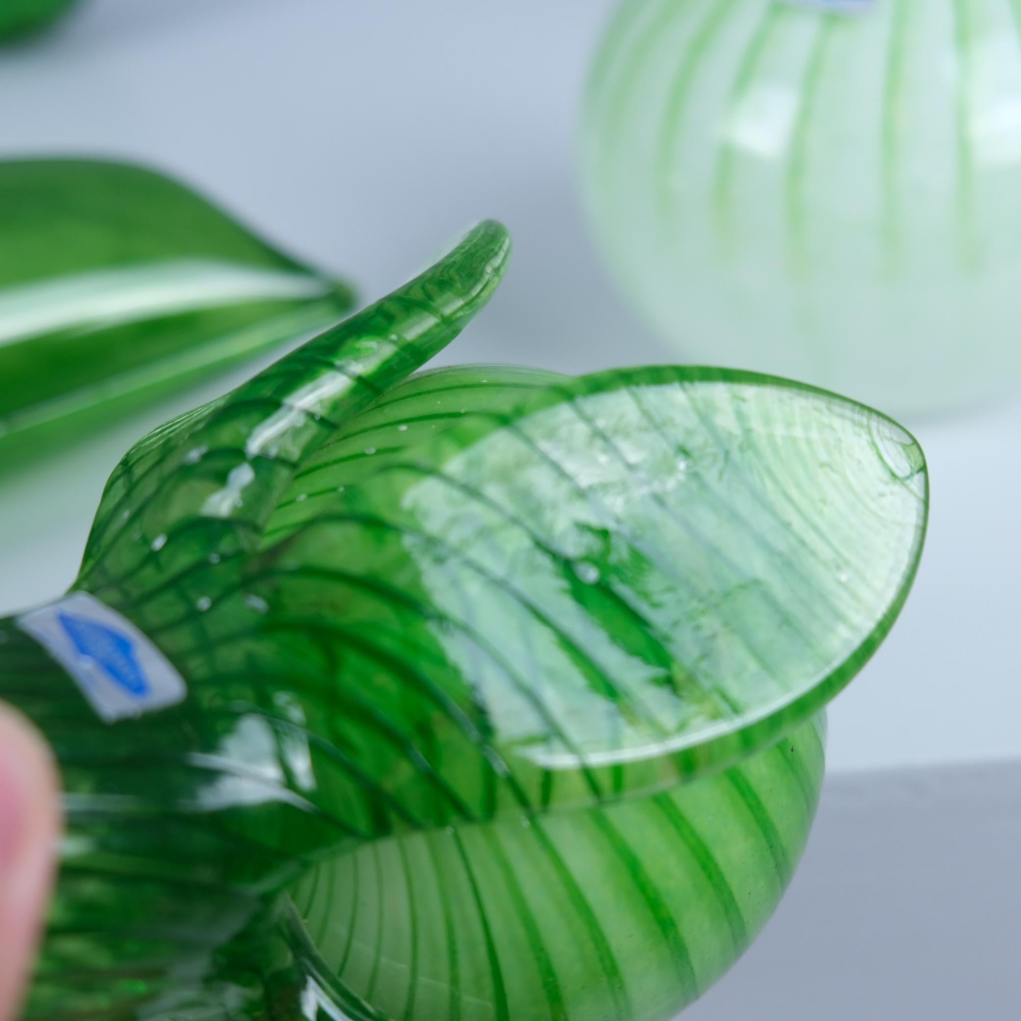 Set of Oiva Toikka Glass Sculptures, Green Vegetables, Nuutajärvi For Sale 1