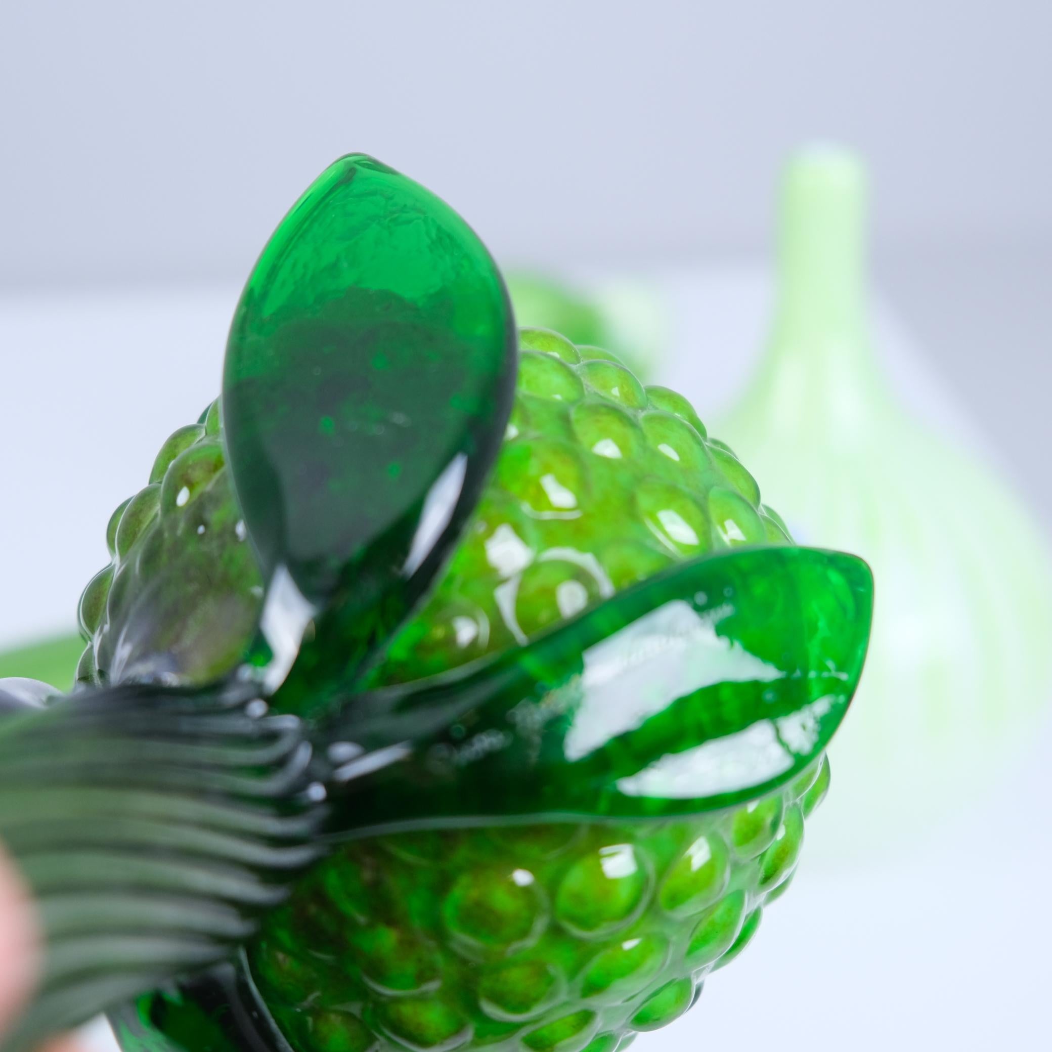 Set of Oiva Toikka Glass Sculptures, Green Vegetables, Nuutajärvi For Sale 2