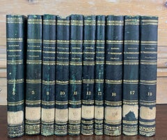 Set of Old Bound Books, 19th Century