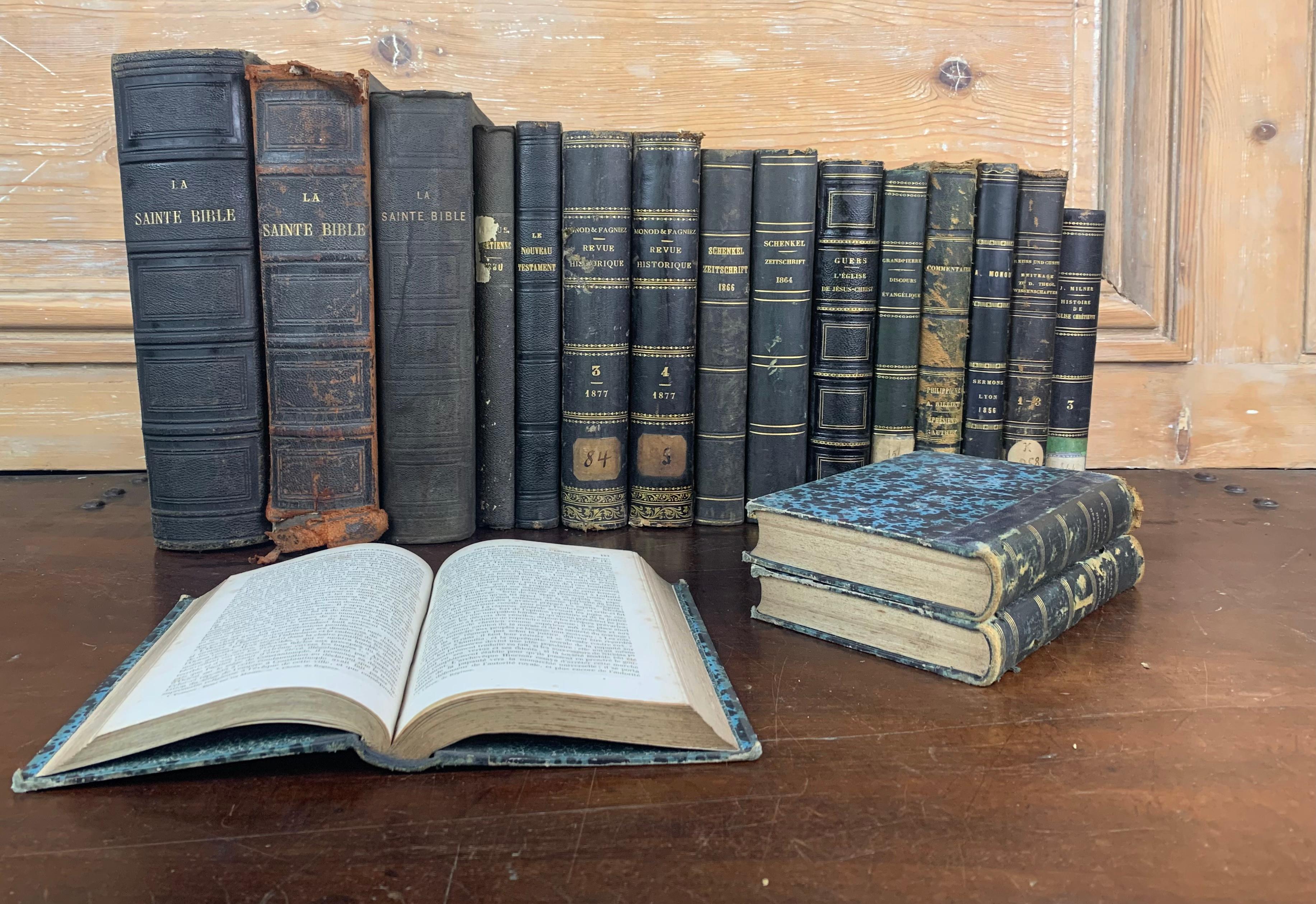 French Set of Old Bound Books 19th Century For Sale