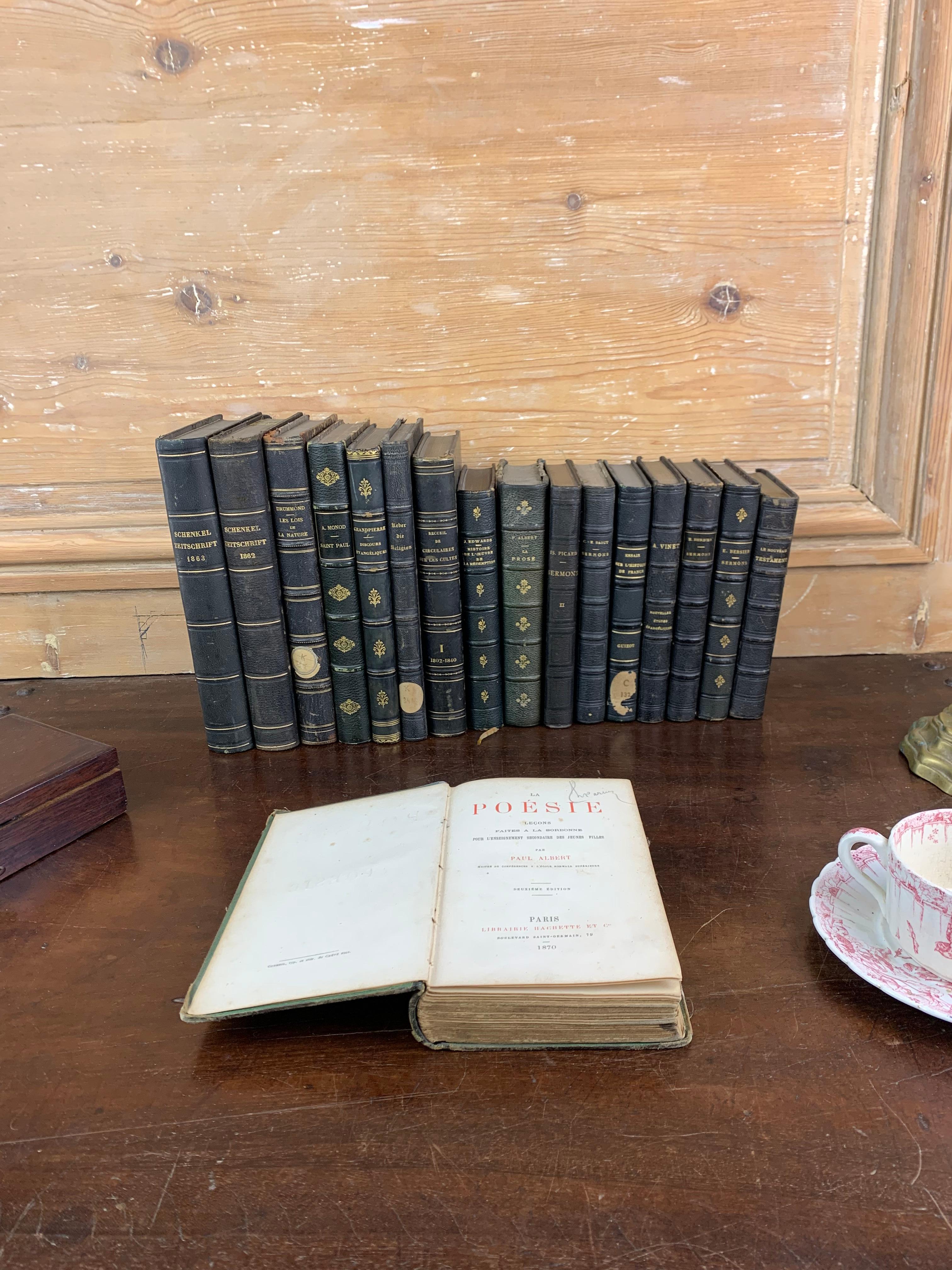 French Set of Old Bound Books Dating from the 19th Century For Sale