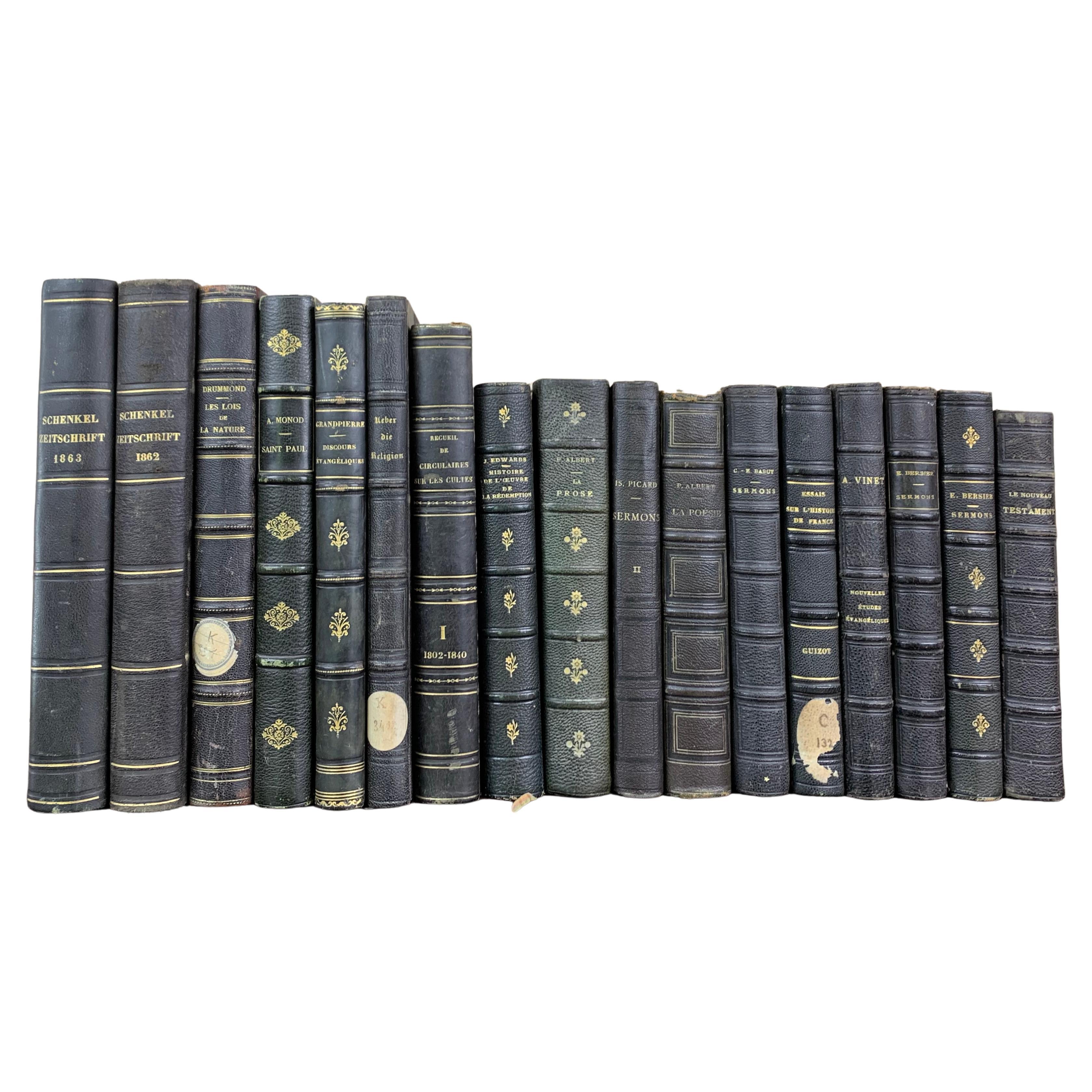 Set of Old Bound Books Dating from the 19th Century For Sale