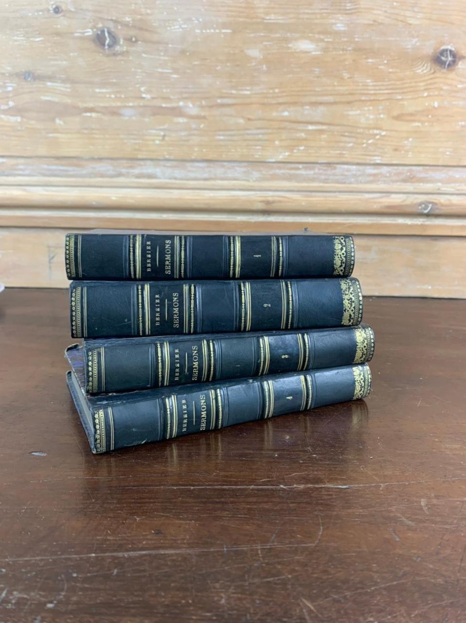 Set of old religious books dating from the 19th century. From an old protestant library near Le Havre in France. These books are called 