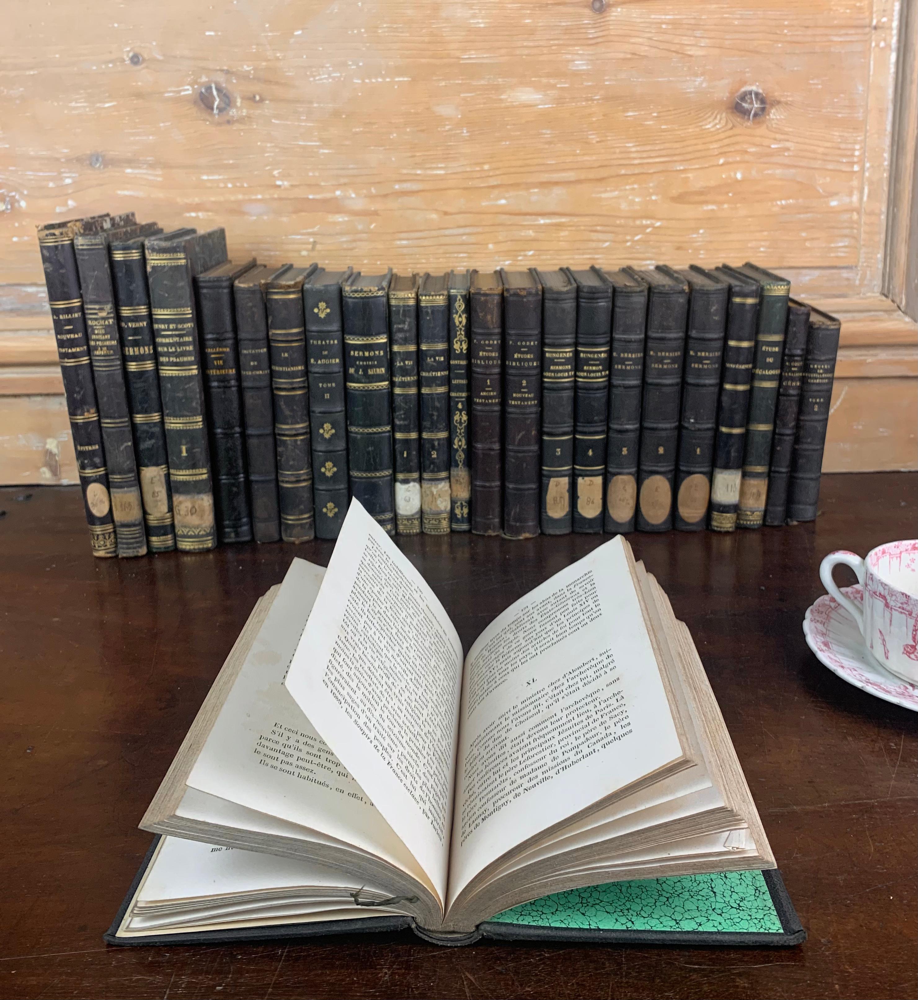 Set Of Old Bound Books Dating From the 19th Century France  For Sale 1