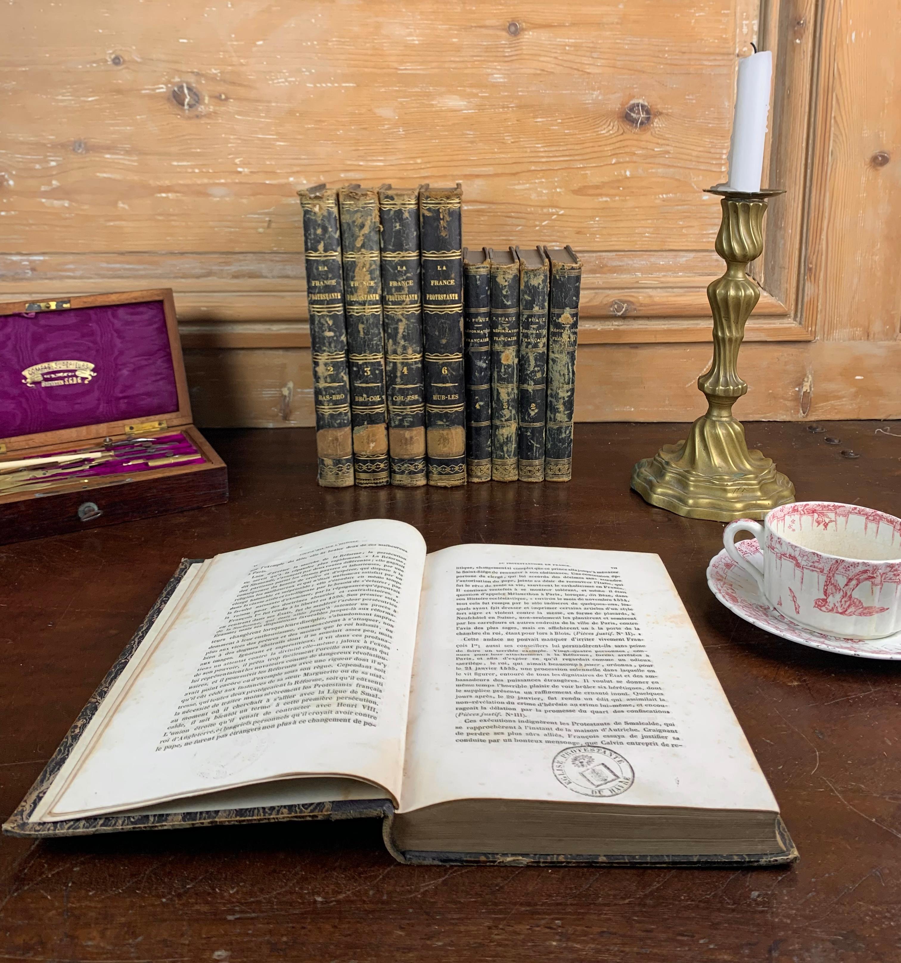 Set of Old Bound Books from 19th Century For Sale 1