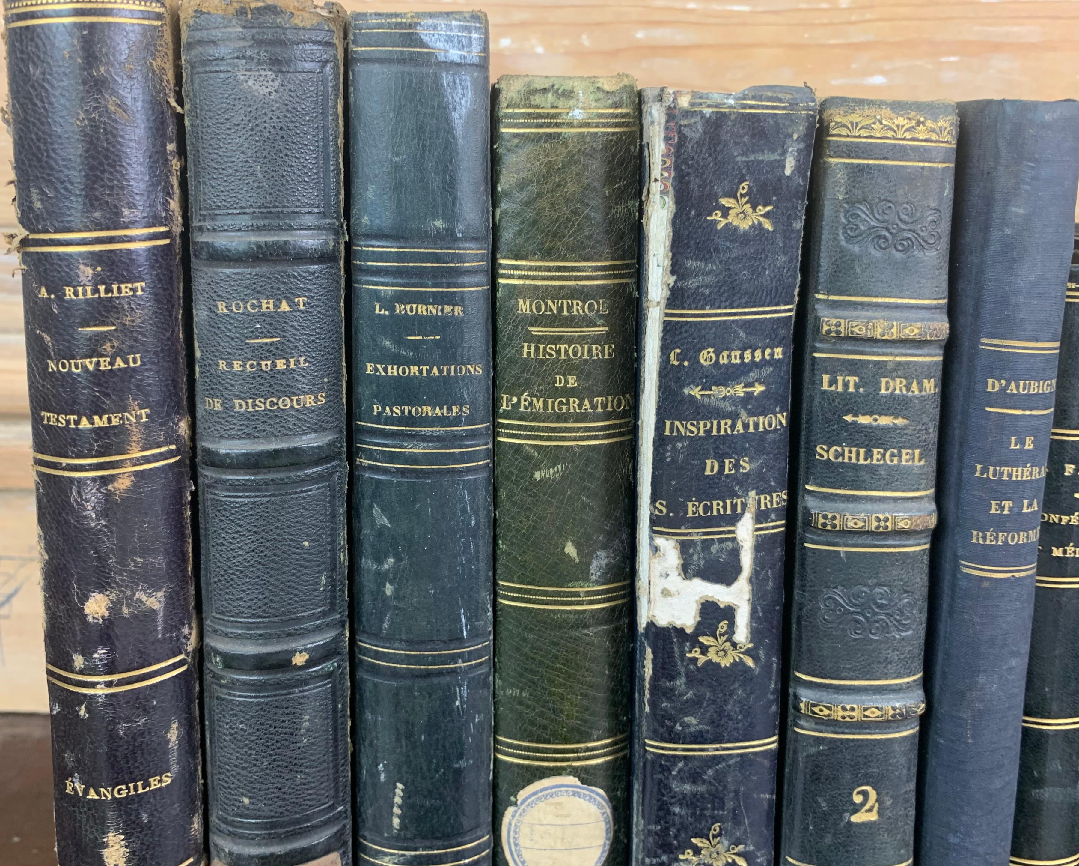 Set of Old Bound Books from 19th Century For Sale 2