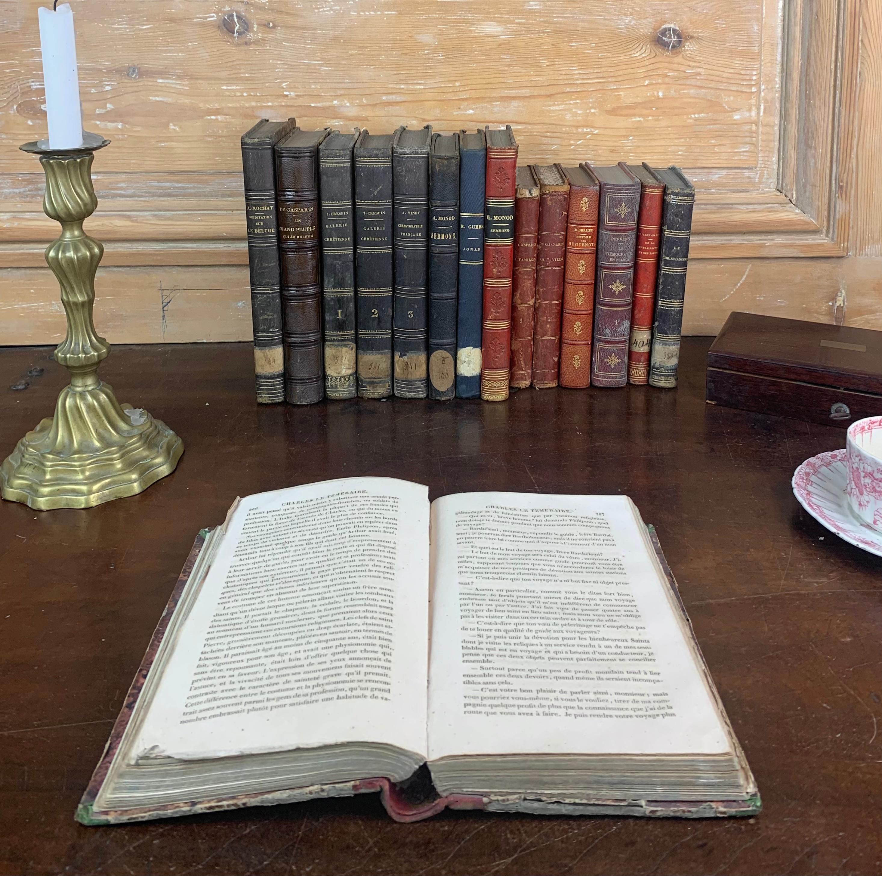 Set of Old Bound Books from 19th Century  For Sale 1