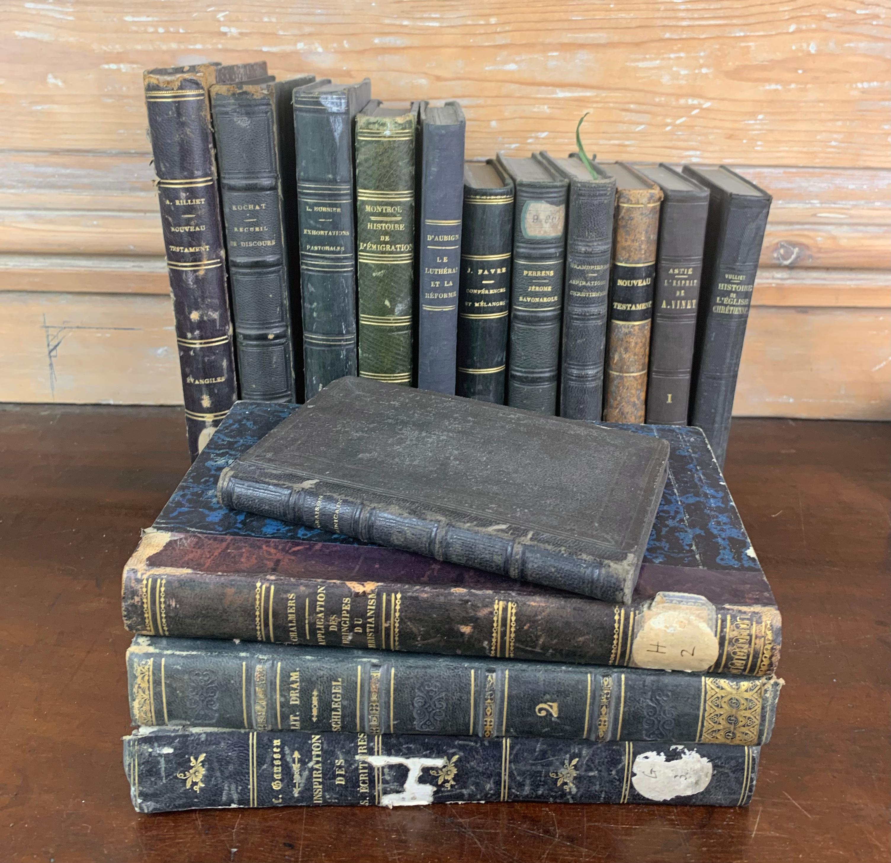 Set of Old Bound Books from 19th Century For Sale 3