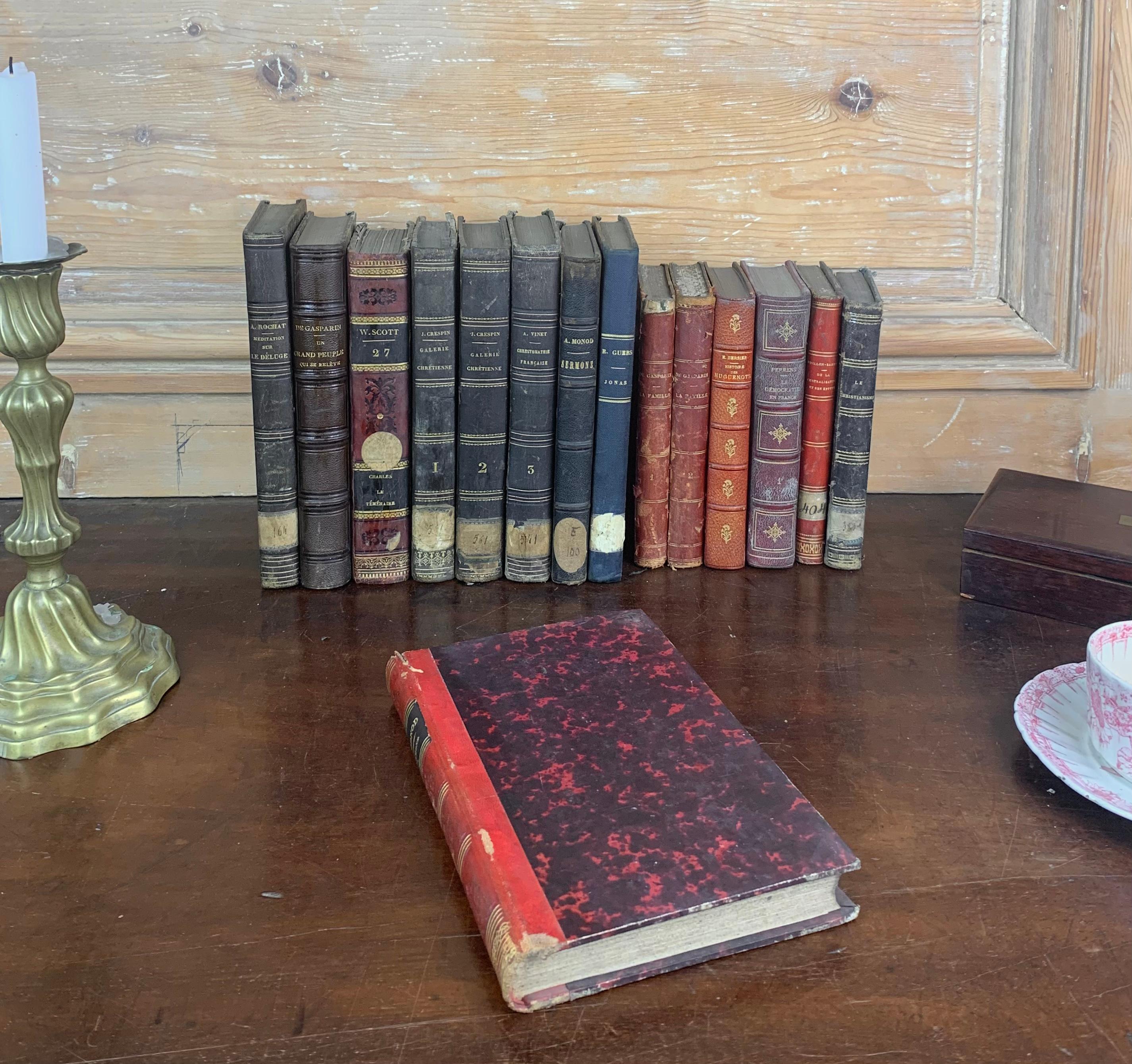 Set of Old Bound Books from 19th Century  For Sale 2