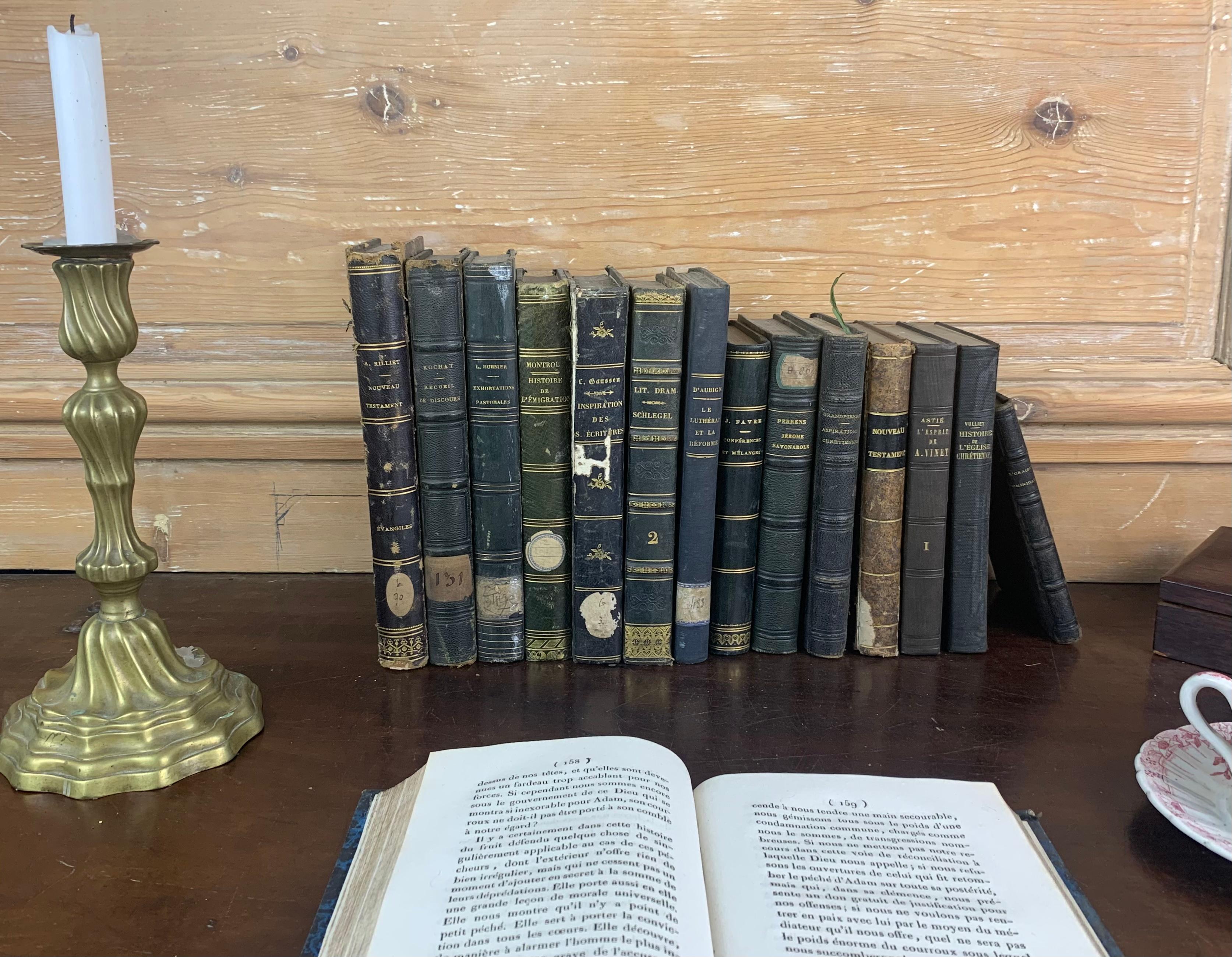 Set of Old Bound Books from 19th Century For Sale 4