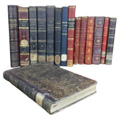 Set of Old Bound Books from 19th Century 