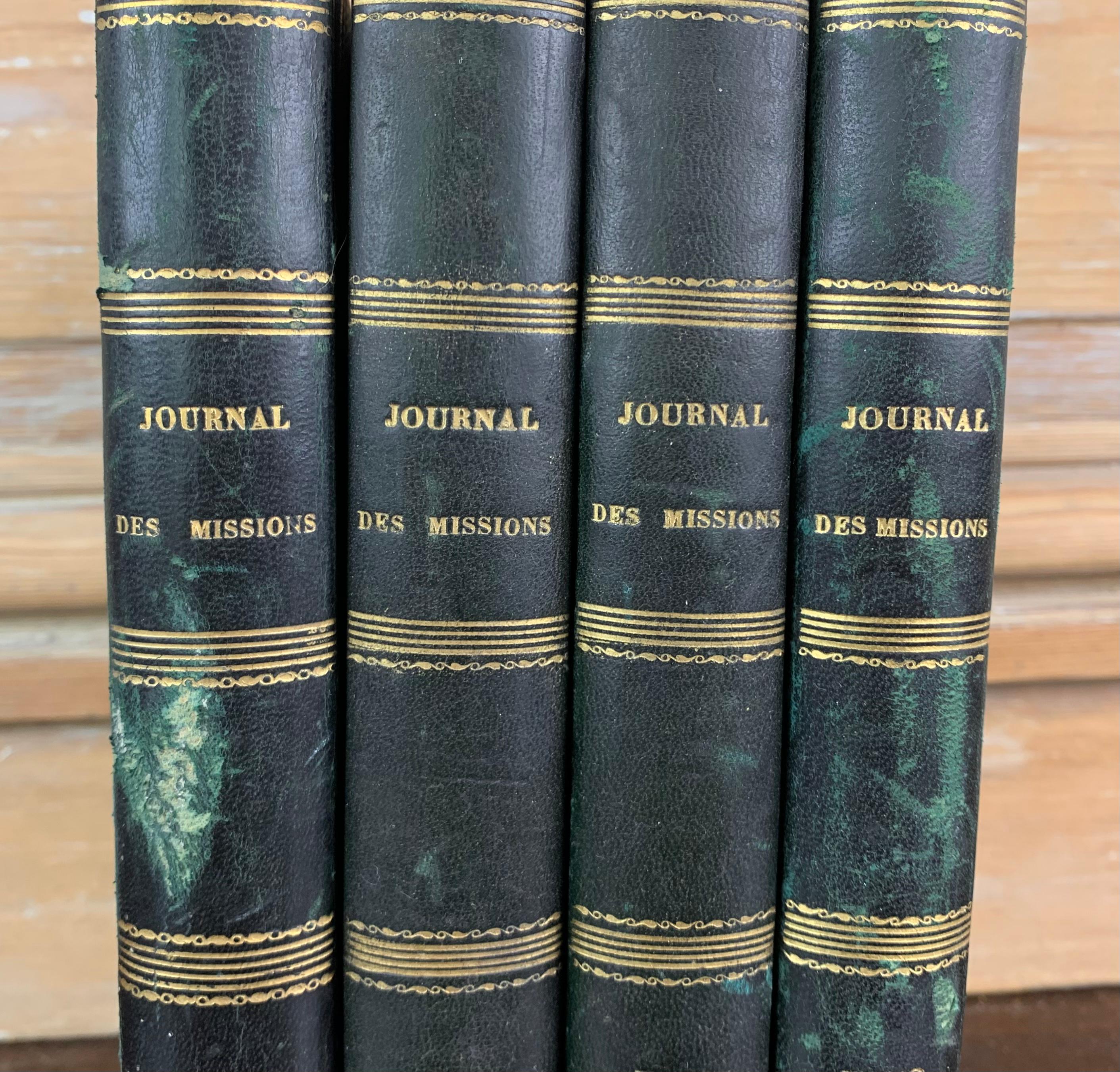 French Set of Old Bound Books from the 19th Century  For Sale