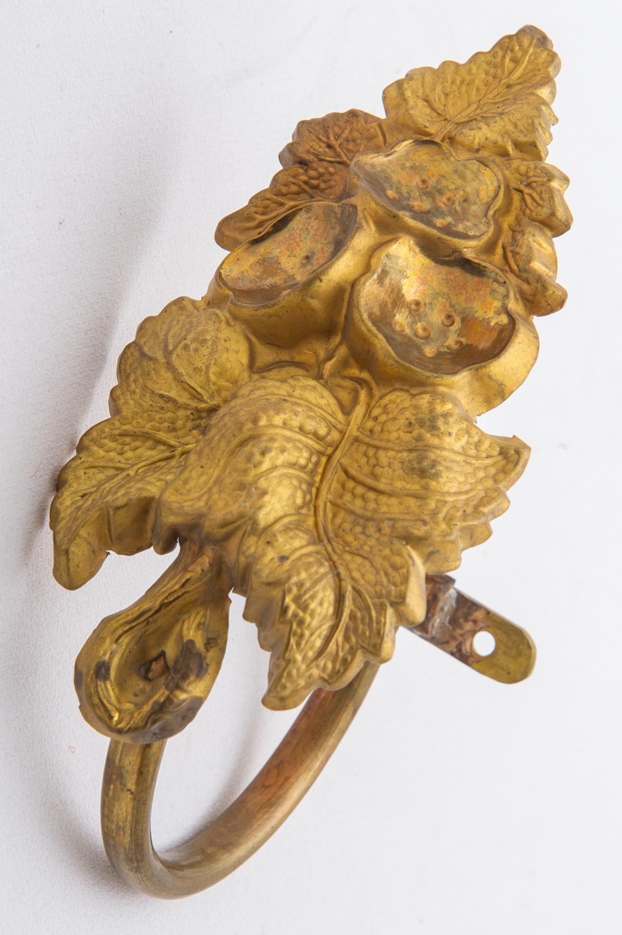 Aesthetic Movement Set of Old Four Brass Curtain Tie-Backs
