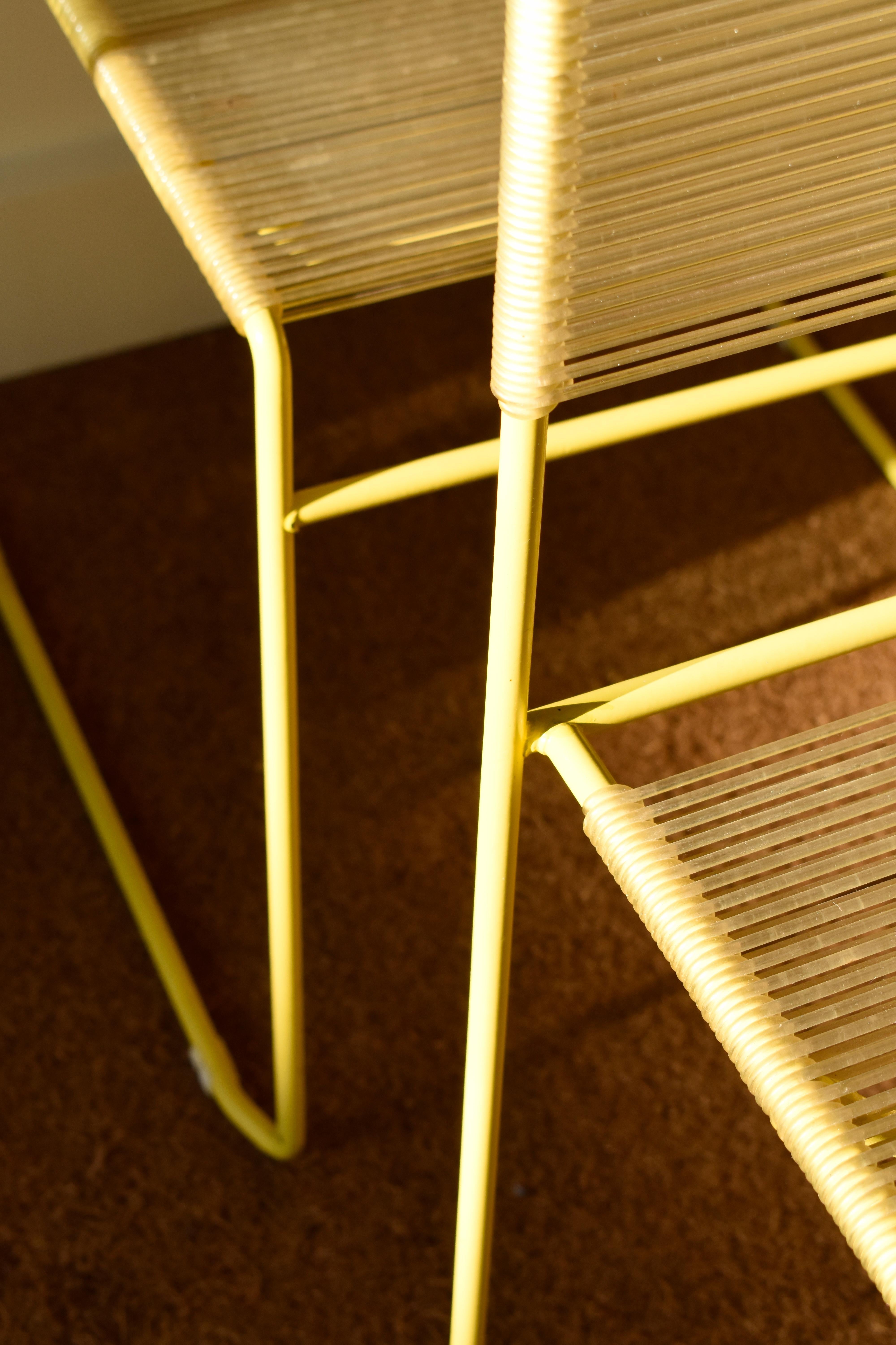 Set of one table and four chairs designed by Giandomenico Belotti for Fly Line For Sale 6