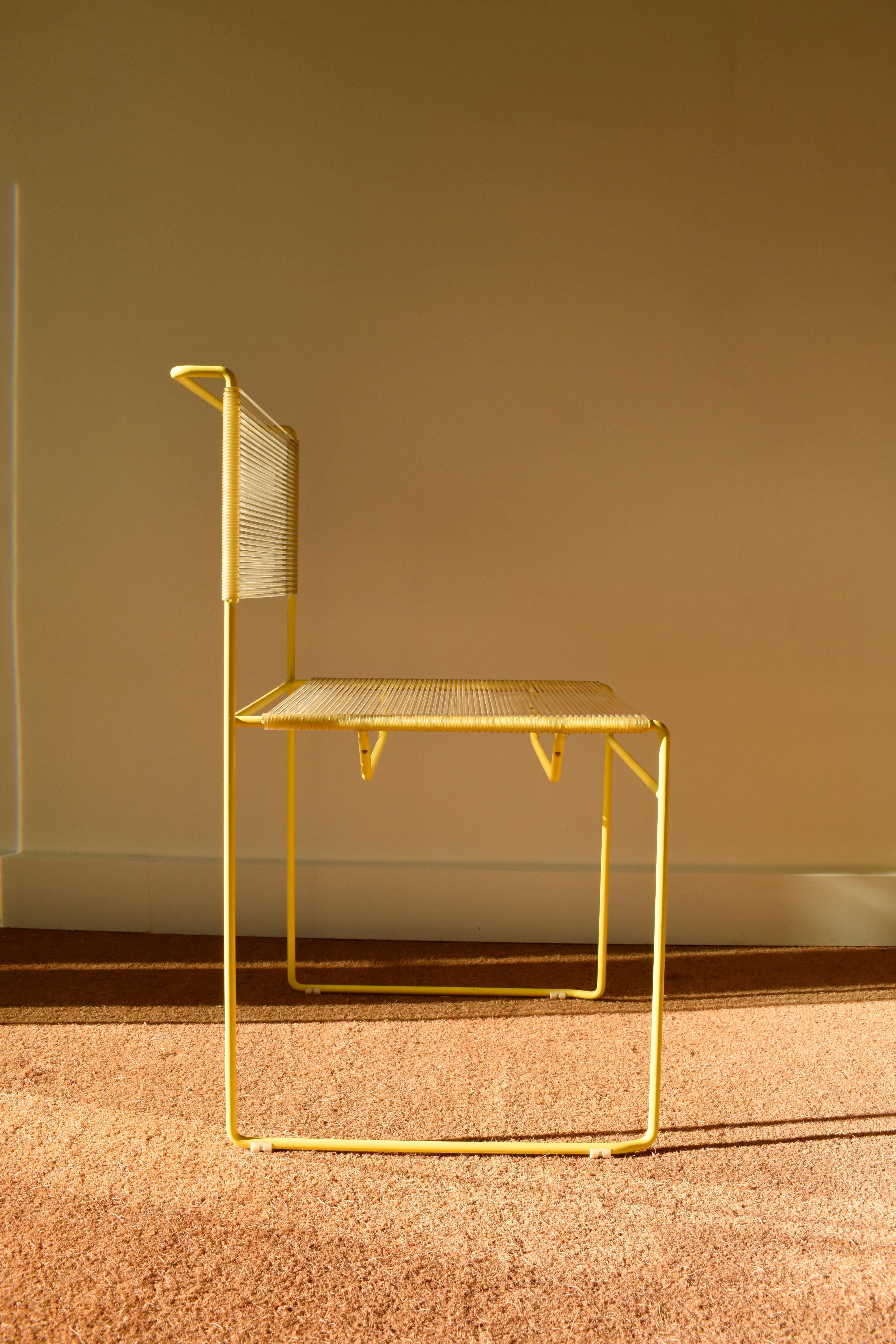 Set of one table and four chairs designed by Giandomenico Belotti for Fly Line For Sale 2