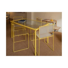 Set of one table and four chairs designed by Giandomenico Belotti for Fly Line