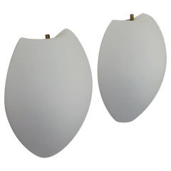 Set di appliques in vetro opalino di Jo Hammerborg per Fog and Morup, 1960, Danimarca