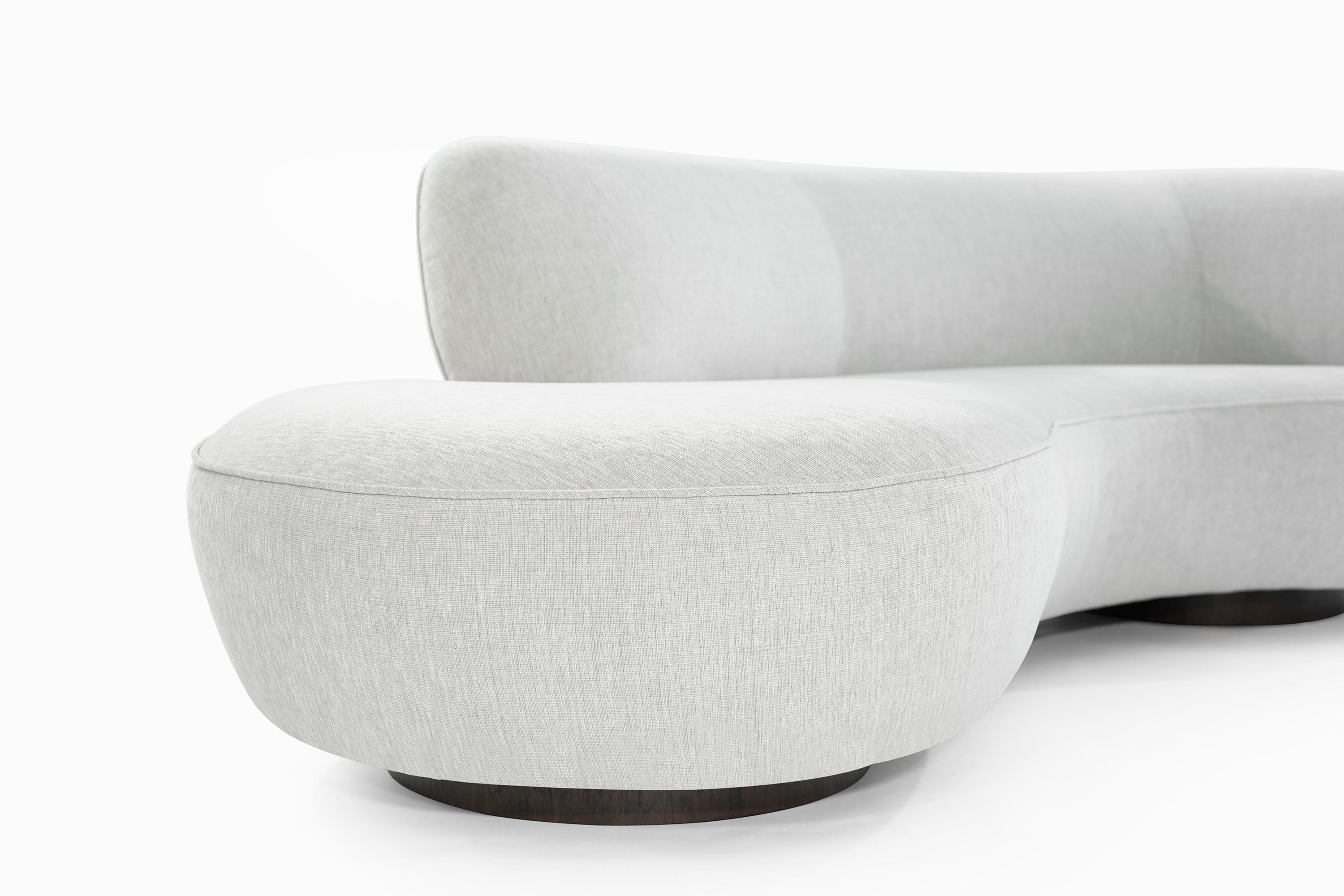 Upholstery Set of Opposing Serpentine Sofas