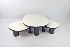 Set di tavolini organici in cristallo di rocca e finitura bronzata di Ginger Brown