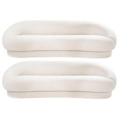 Set of Organic Sofas by Directional in Teddy Bouclé, C. 1970s