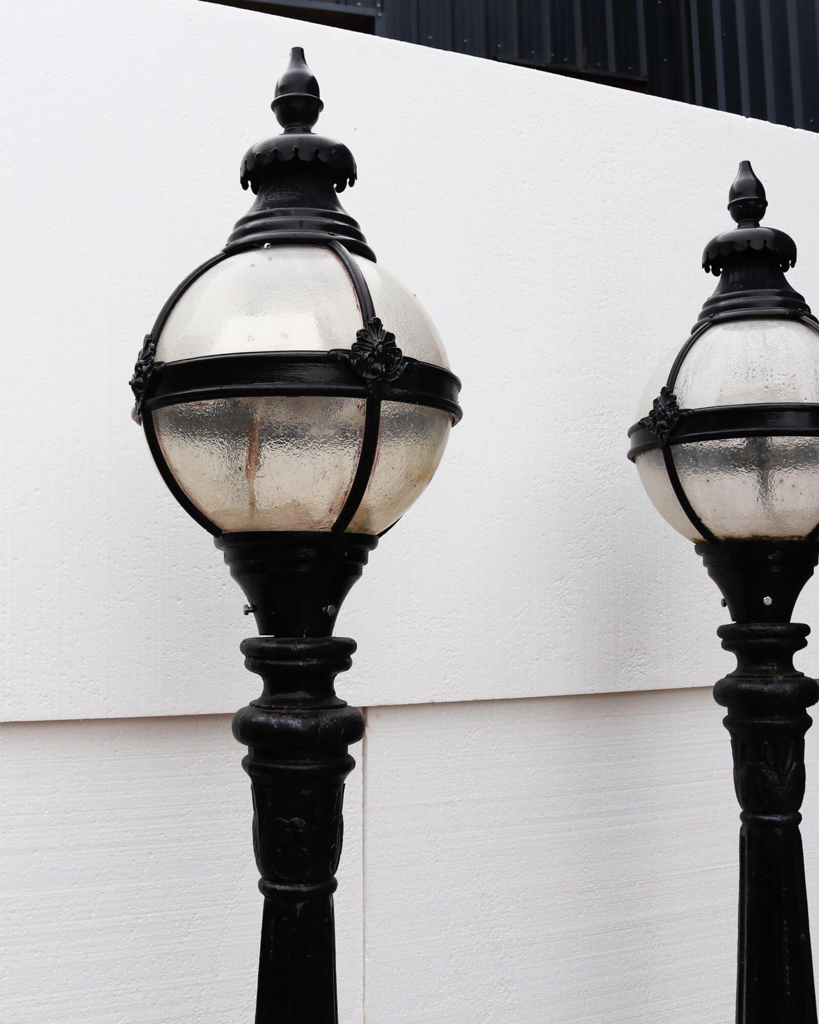 English Set of Original Antique Victorian Lamp Posts