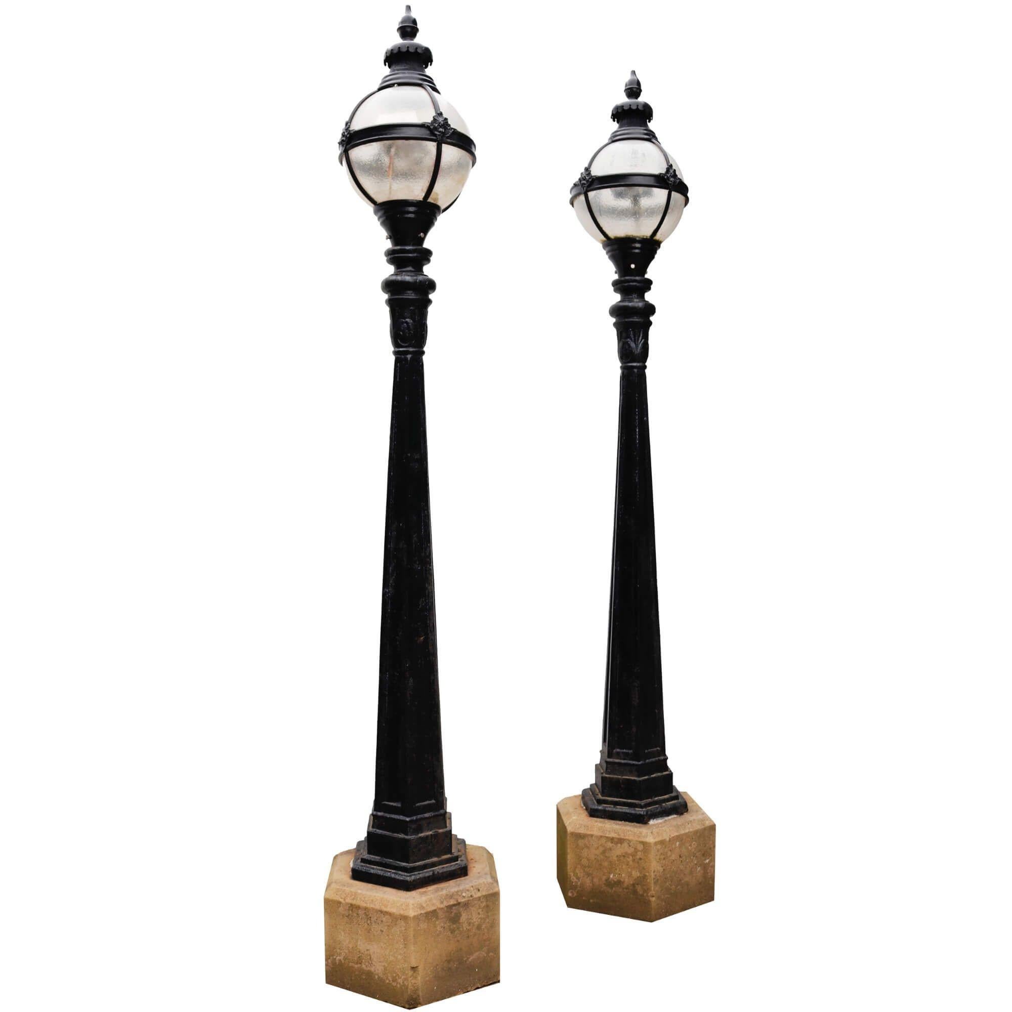 19th Century Set of Original Antique Victorian Lamp Posts