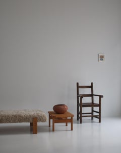 Set of Original Arts and Crafts Armchairs by Danish Cabinetmaker Oak and Leather