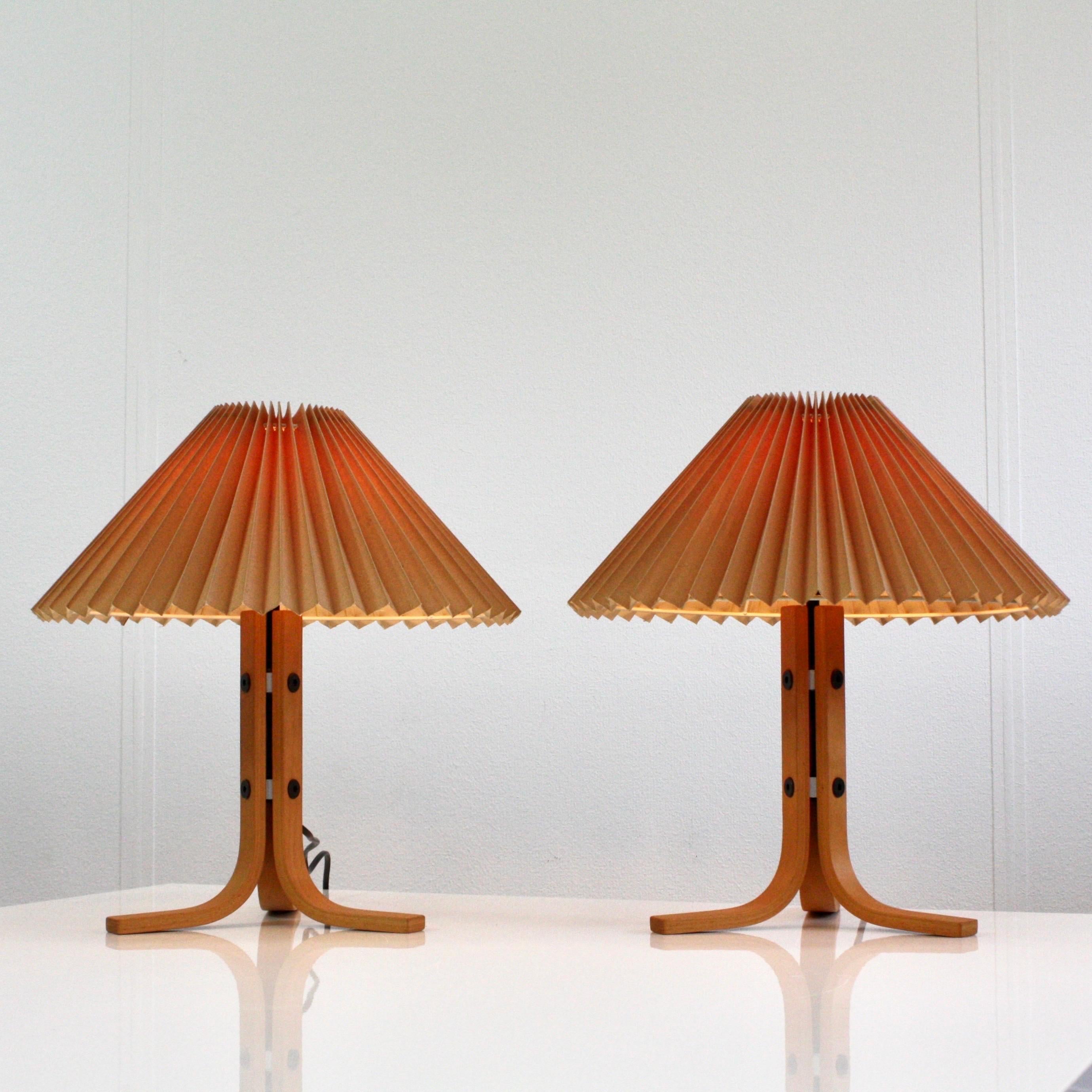 Bentwood Set of Original Caprani Desk Lamps, 1970s, Denmark
