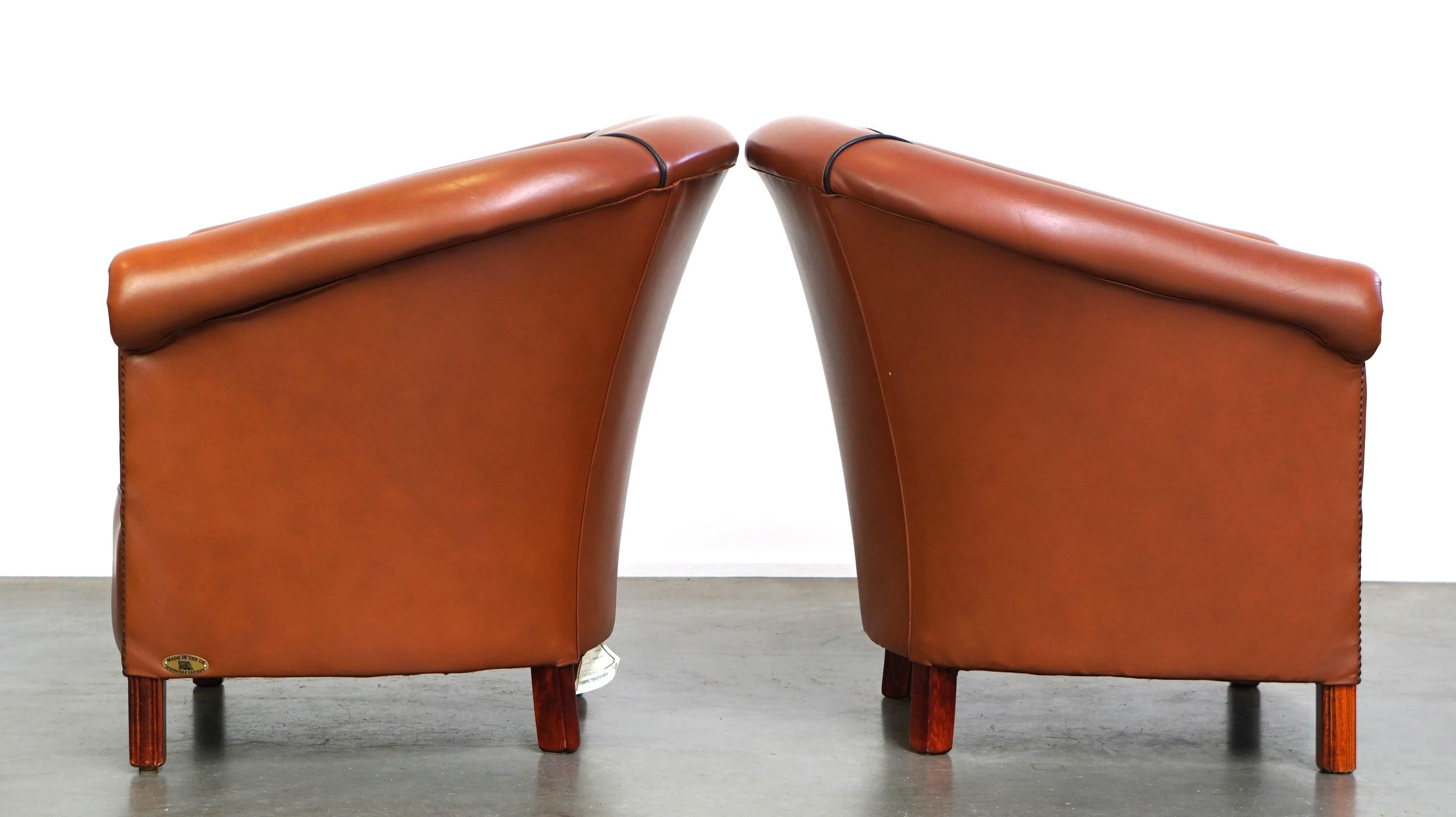 Fait main Ensemble de fauteuils club springvale anglais originaux fabriqués à la main en bon état en vente