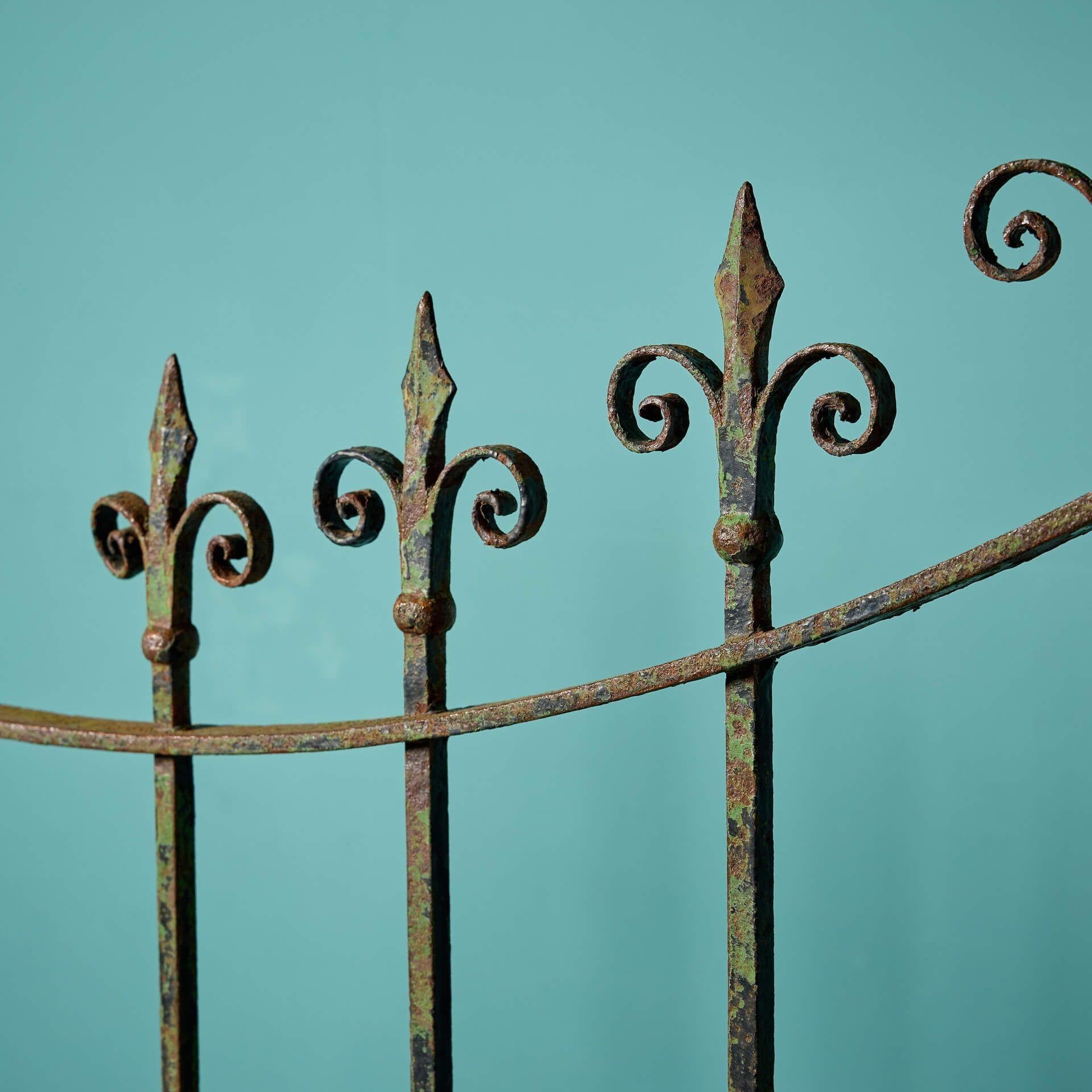 English Set of Original Georgian Wrought Iron Garden Gates For Sale