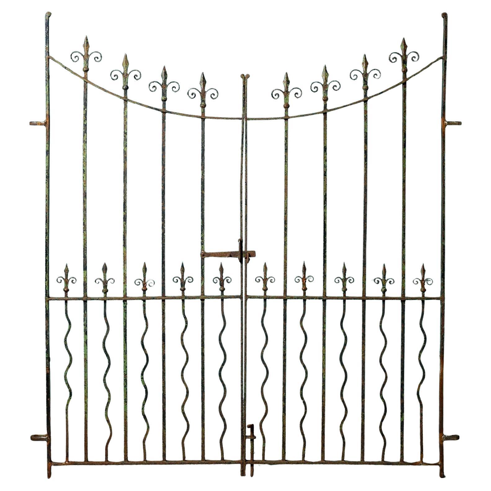 Set of Original Georgian Wrought Iron Garden Gates