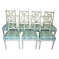 Set of Original Jacob Model Chairs Lyre of Louis XVI, Late 18th Century, France