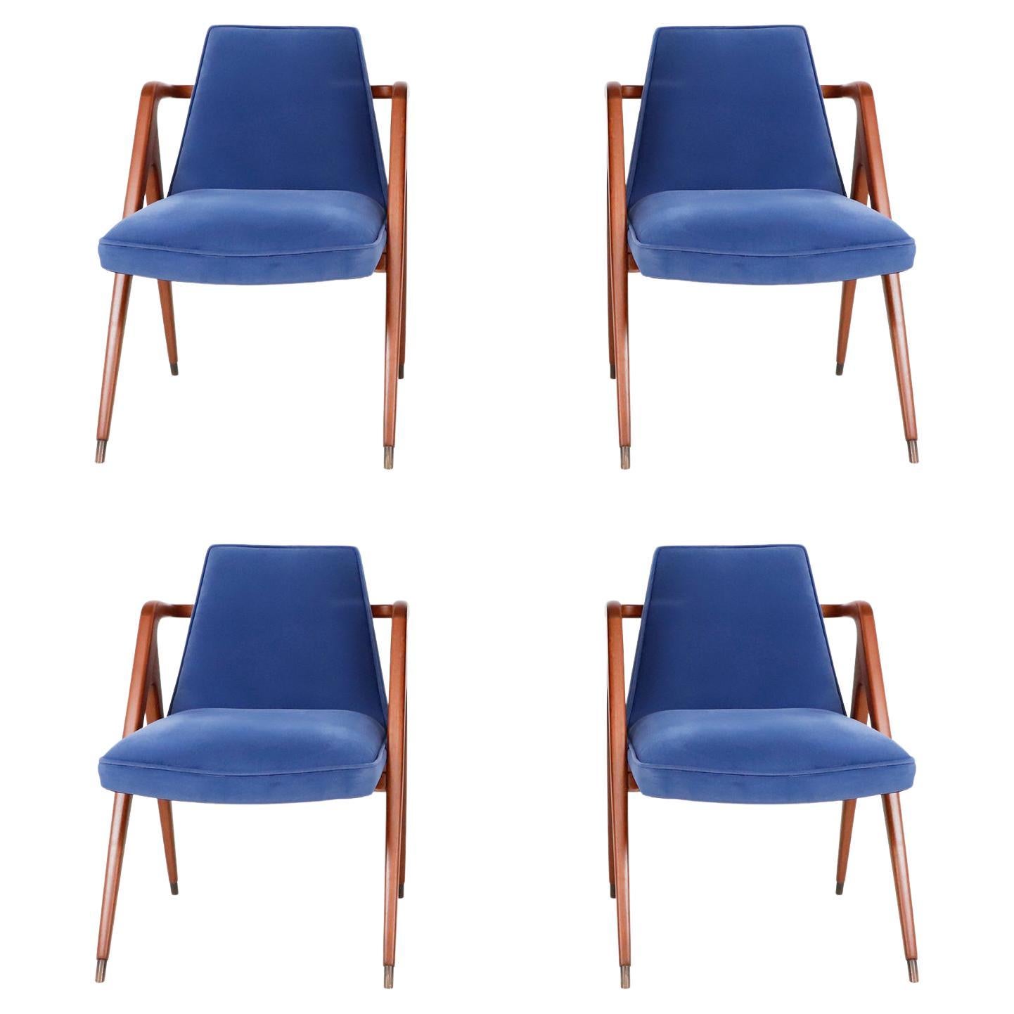 Set of Original Midcentury Mexican Chairs Designed by Eugenio Escudero For Sale