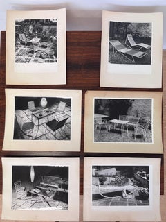 Set of Original Photos of 1930s german garden tubular steel furniture - 1950